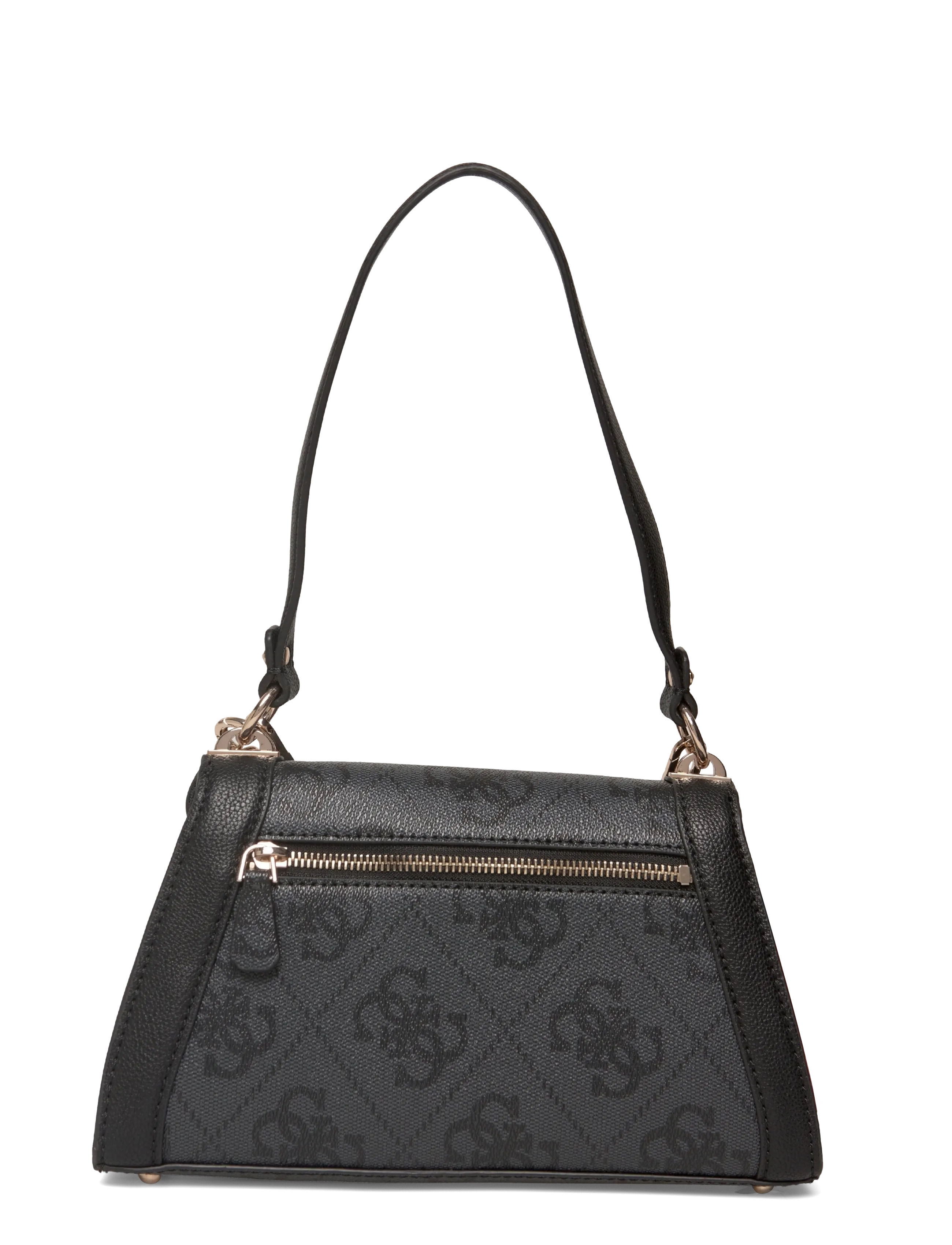 GUESS - KARNILLA LOGO FLAP SHLDR BAG - coal logo - 1