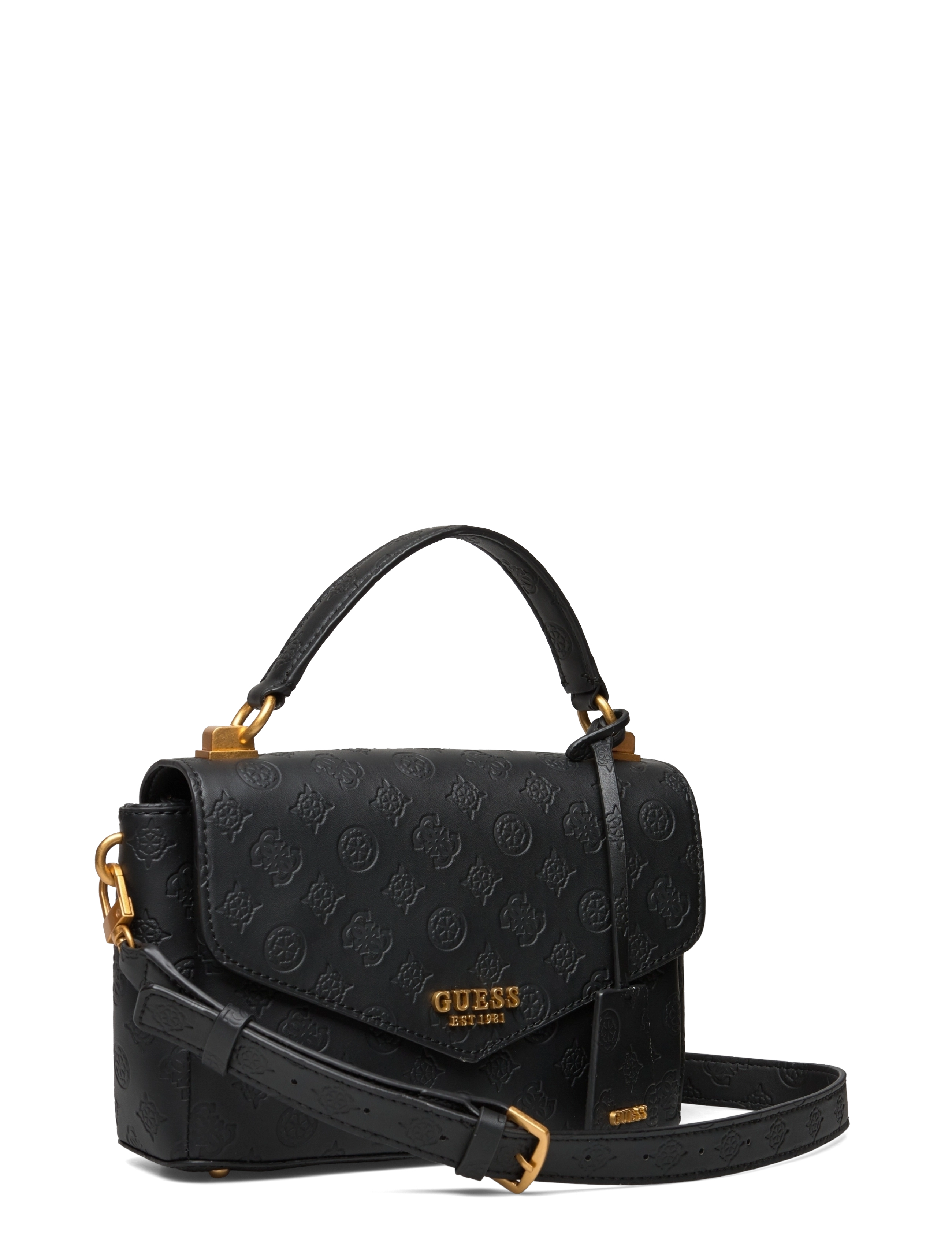 GUESS - ZANELLE TOP HANDLE FLAP - black logo - 2