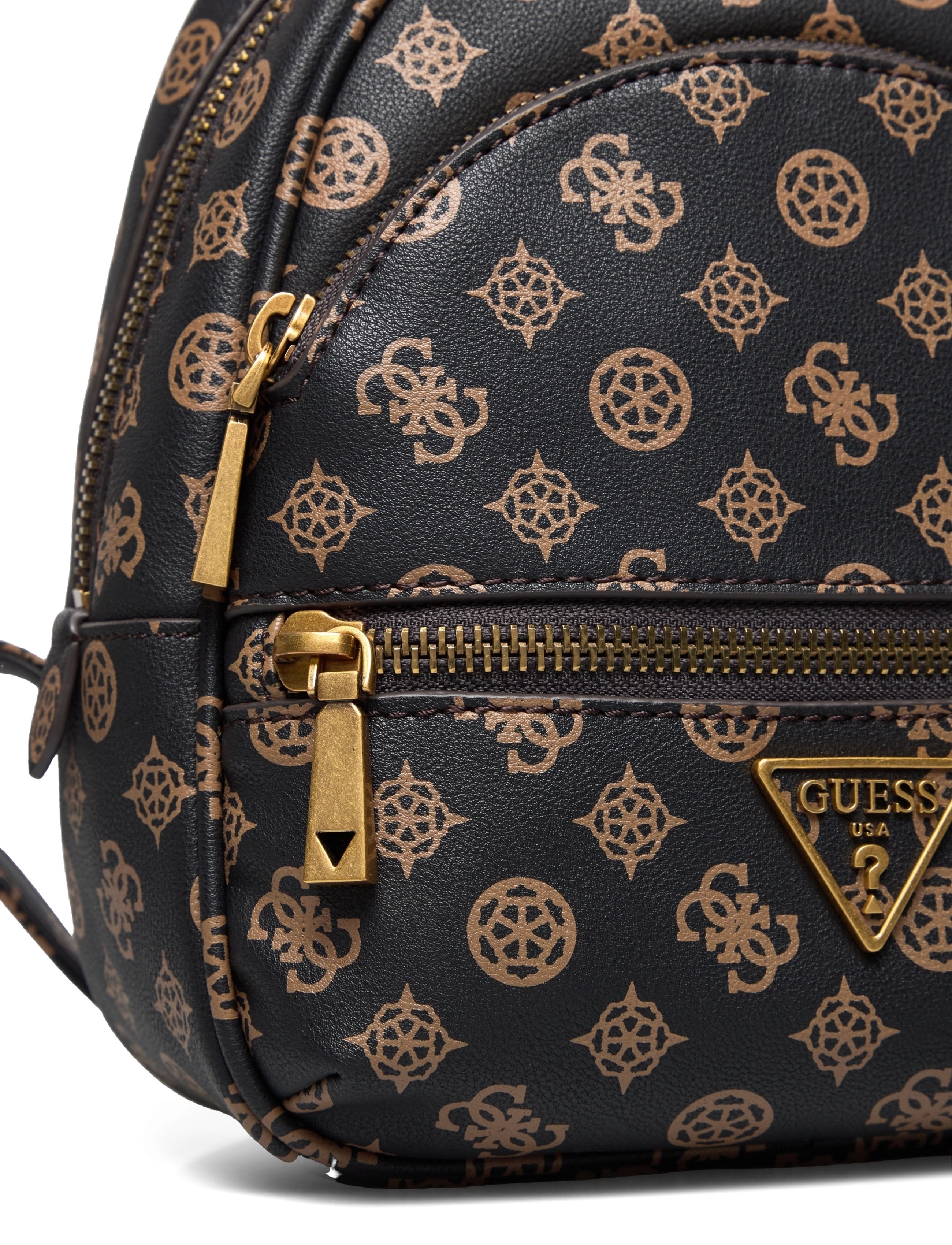 GUESS - MANHATTAN BACKPACK - mocha logo - 3