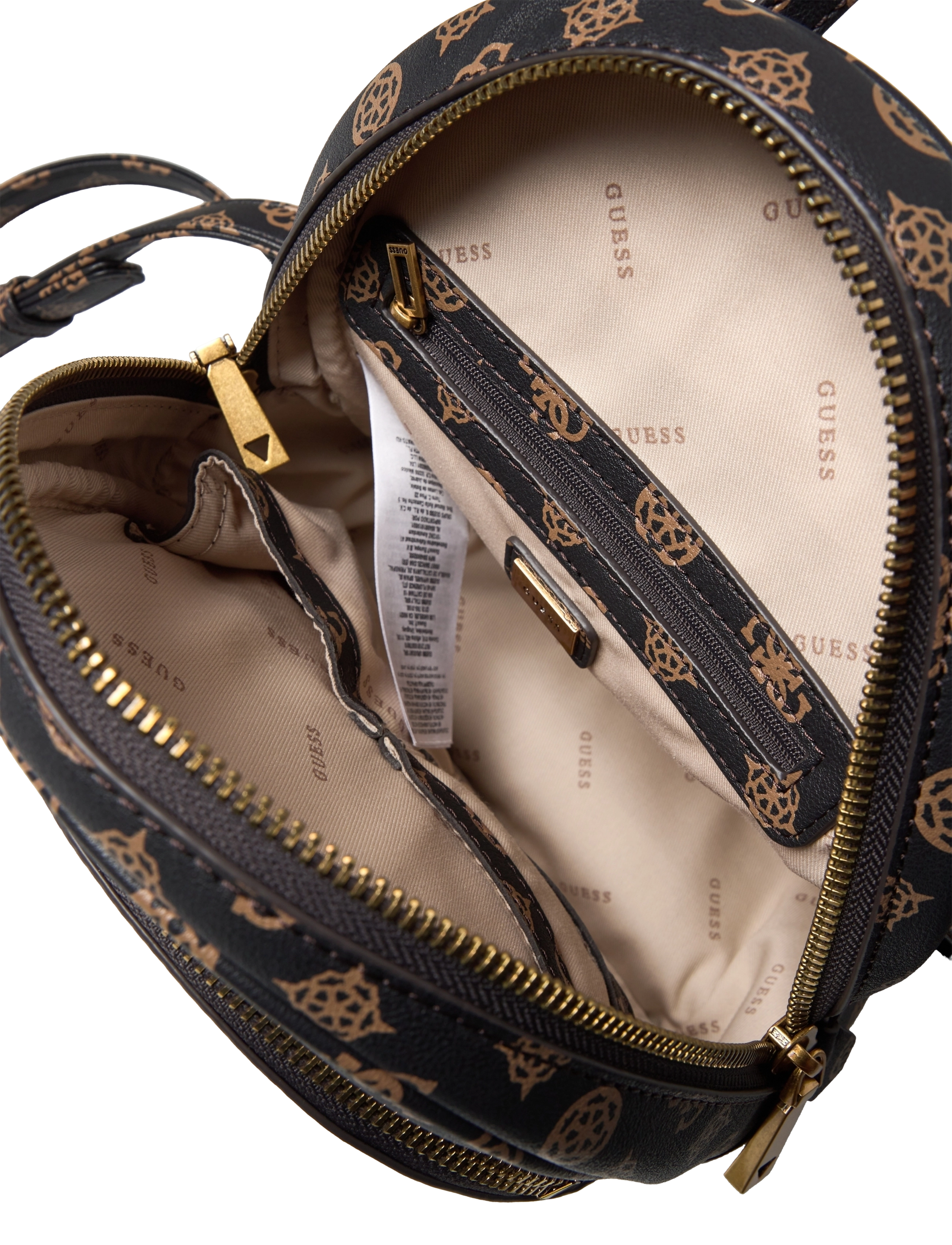 GUESS - MANHATTAN BACKPACK - mocha logo - 4