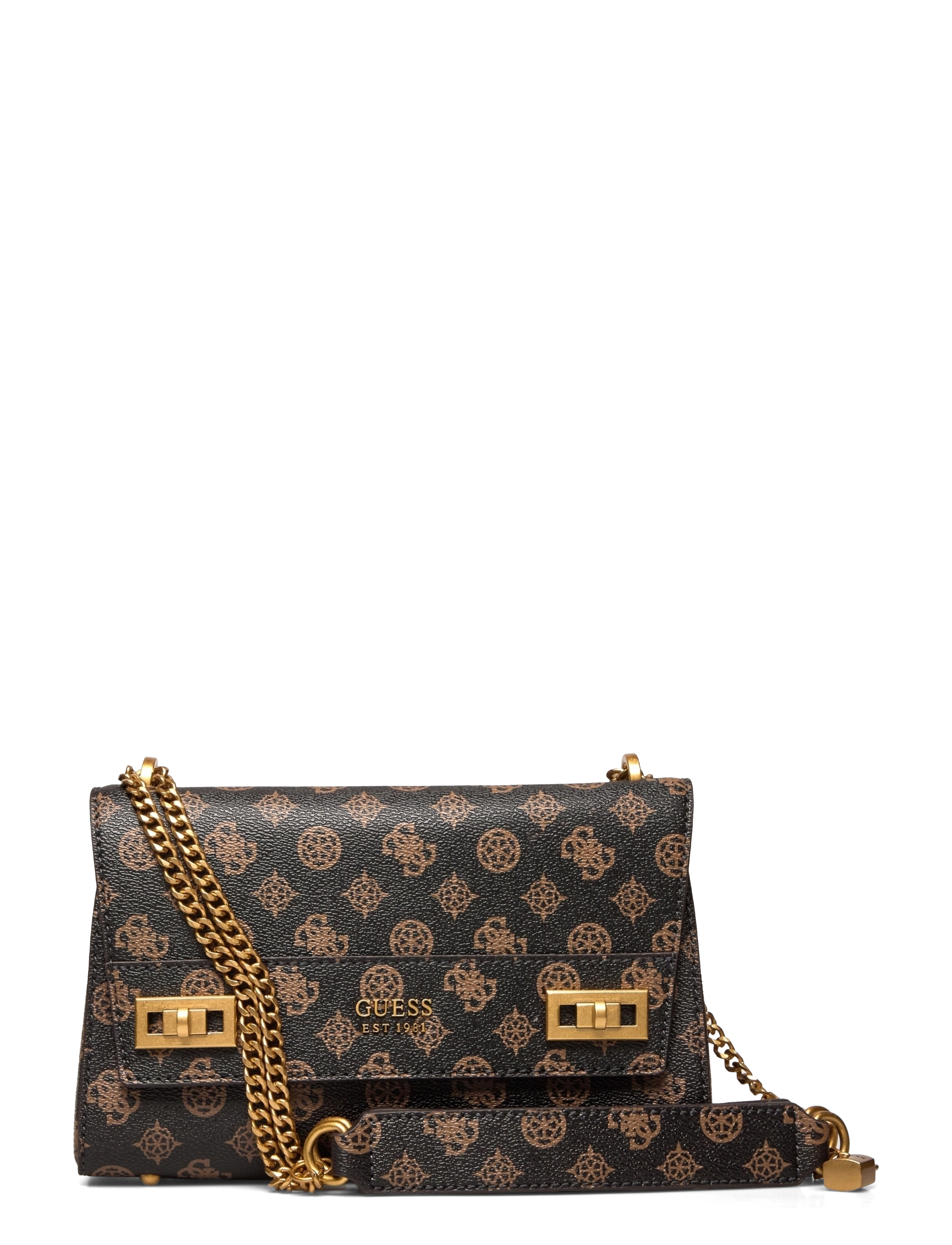 GUESS - KATEY FLAP SHOULDER BAG - mocha - 0