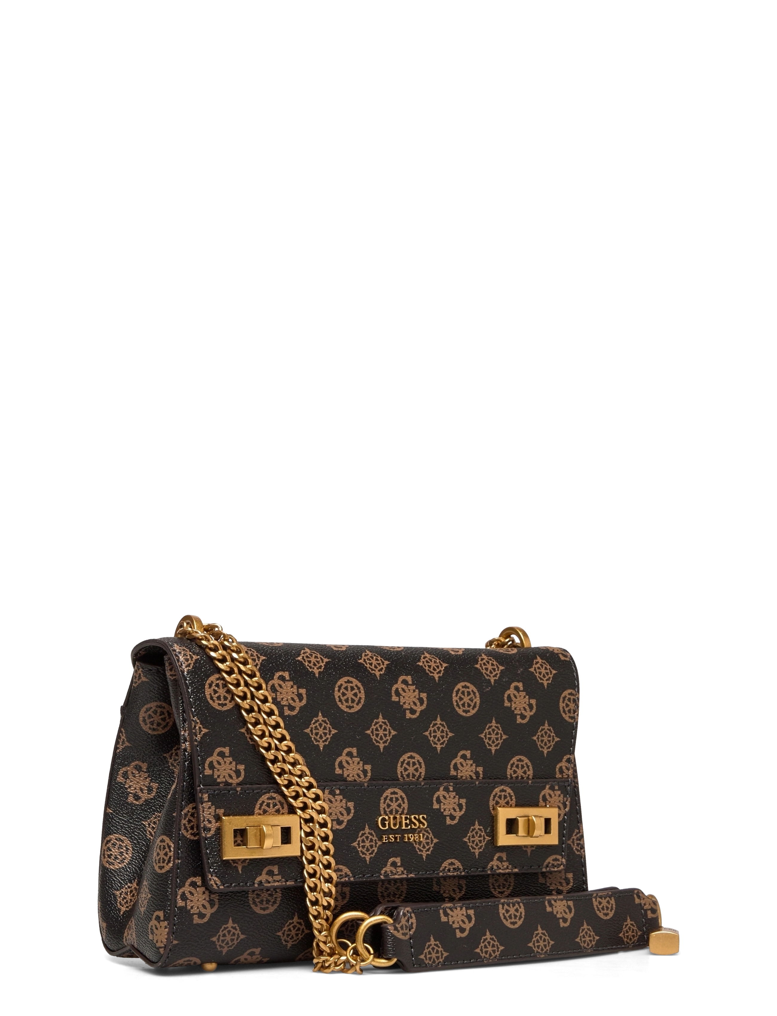 GUESS - KATEY FLAP SHOULDER BAG - mocha - 2