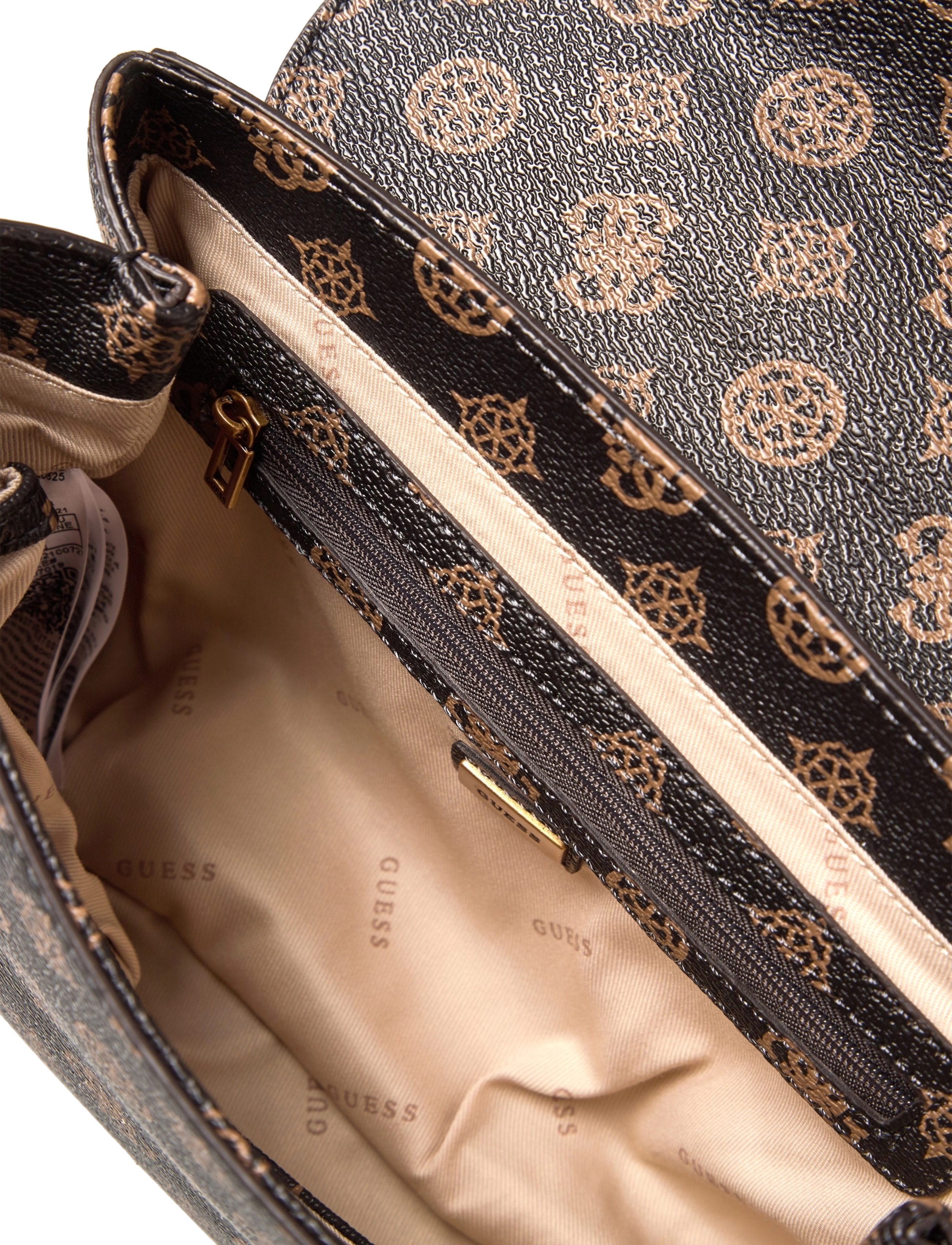 GUESS - KATEY FLAP SHOULDER BAG - mocha - 4