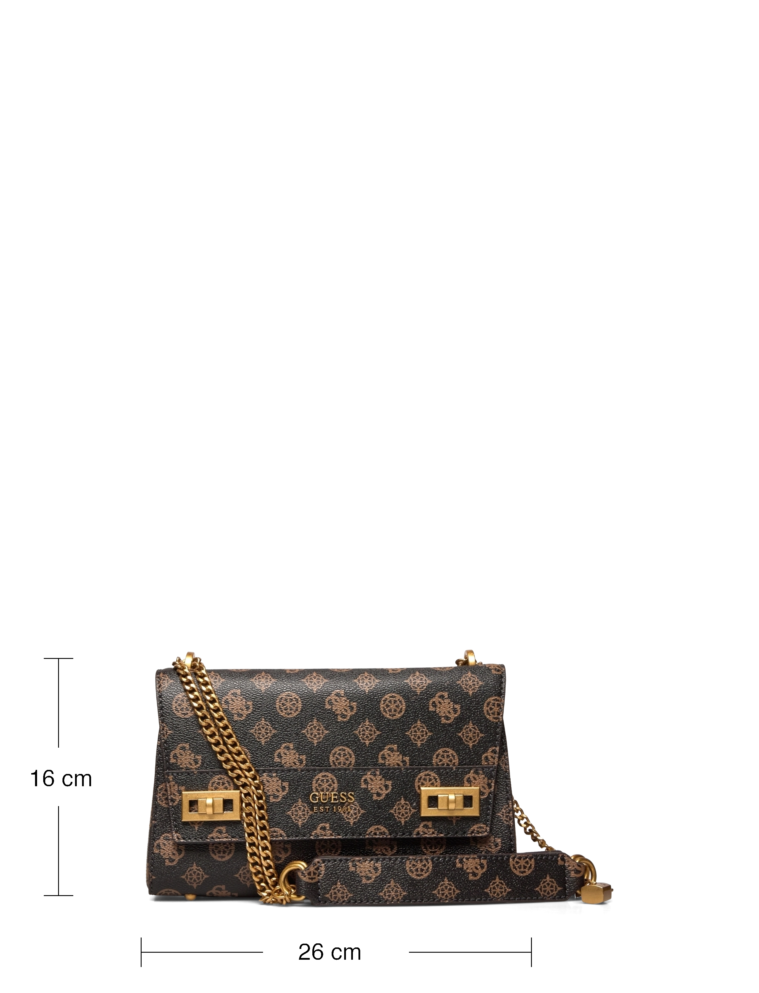 GUESS - KATEY FLAP SHOULDER BAG - mocha - 5