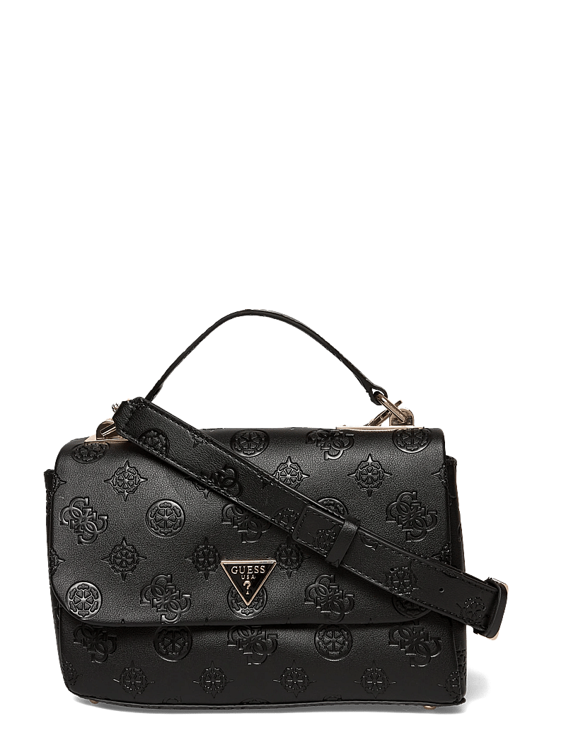 GUESS - TISHA TOP HANDLE FLAP - særlige begivenheder - black logo - 0