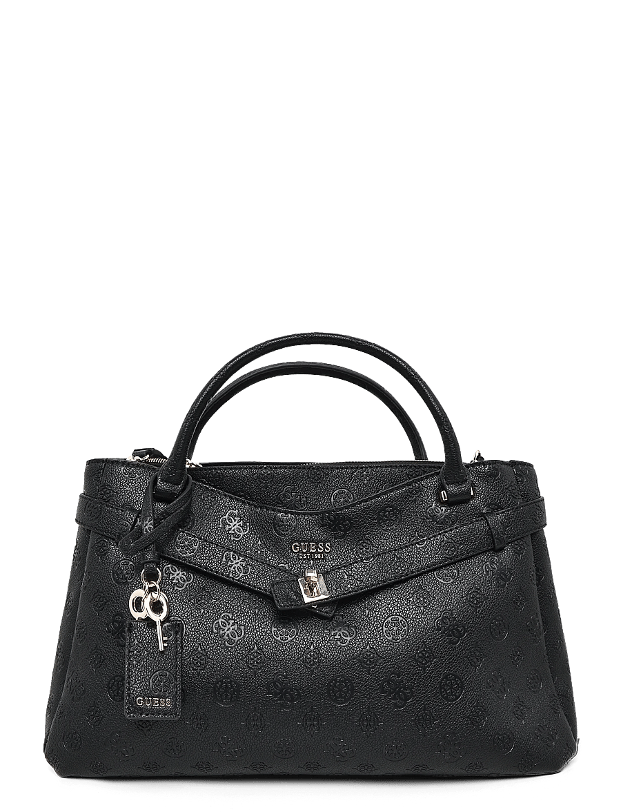 GUESS - ELLA LOGO LRG GFRIEND SATCHEL - igapäevane stiil - black logo - 0
