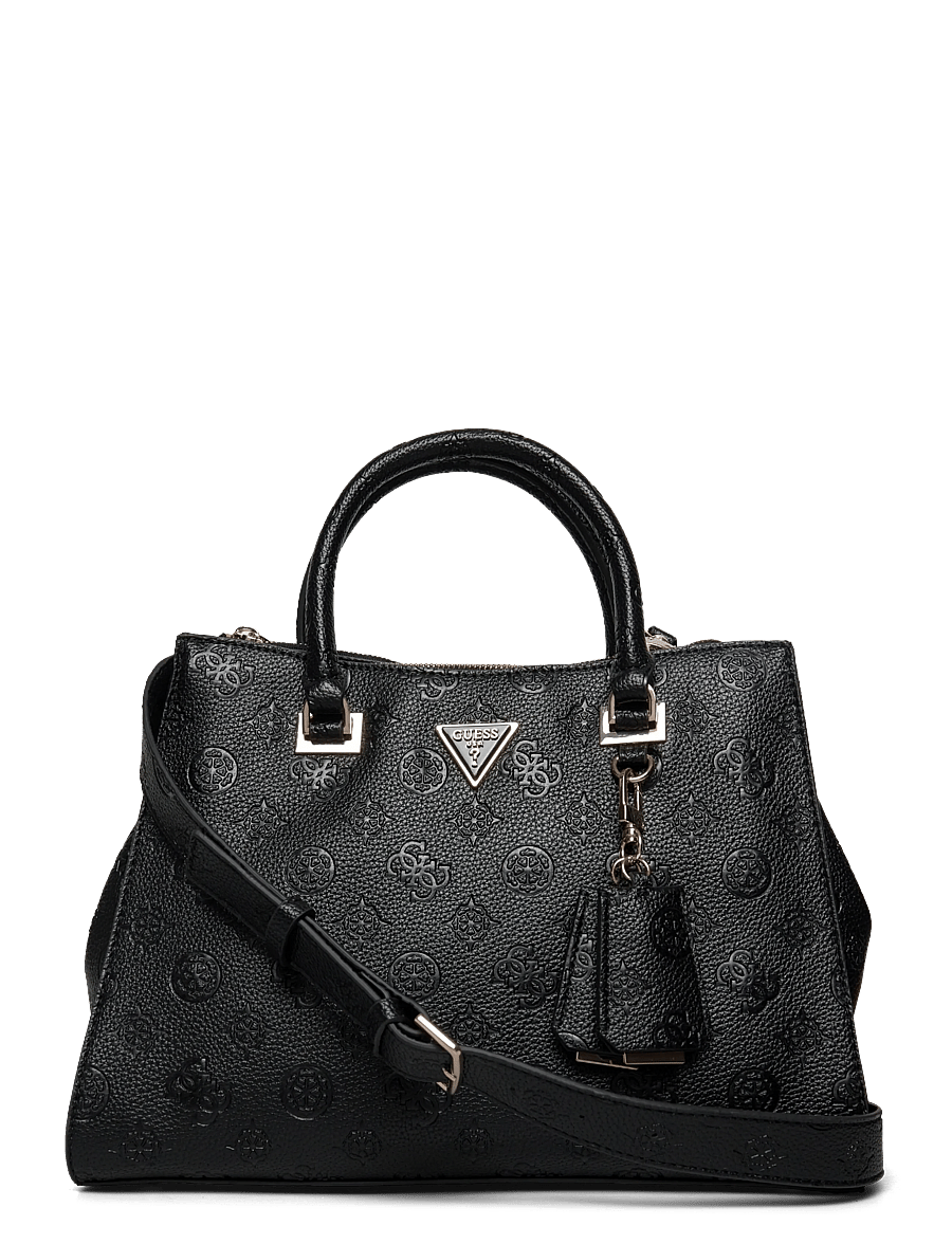 GUESS - CRESIDIA II SOCIETY SATCHEL - black logo - 0