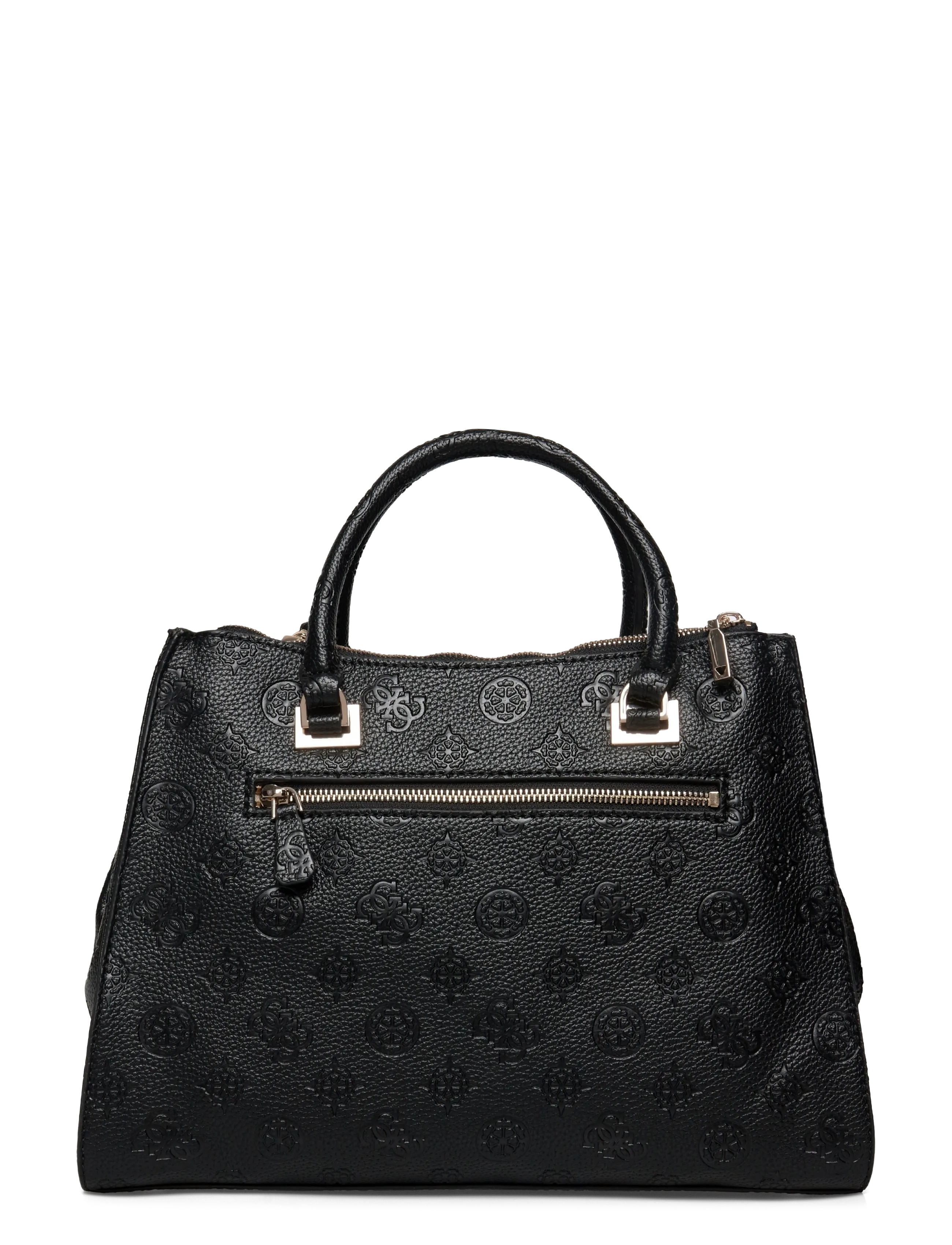 GUESS - CRESIDIA II SOCIETY SATCHEL - crossbody bags - black logo - 1