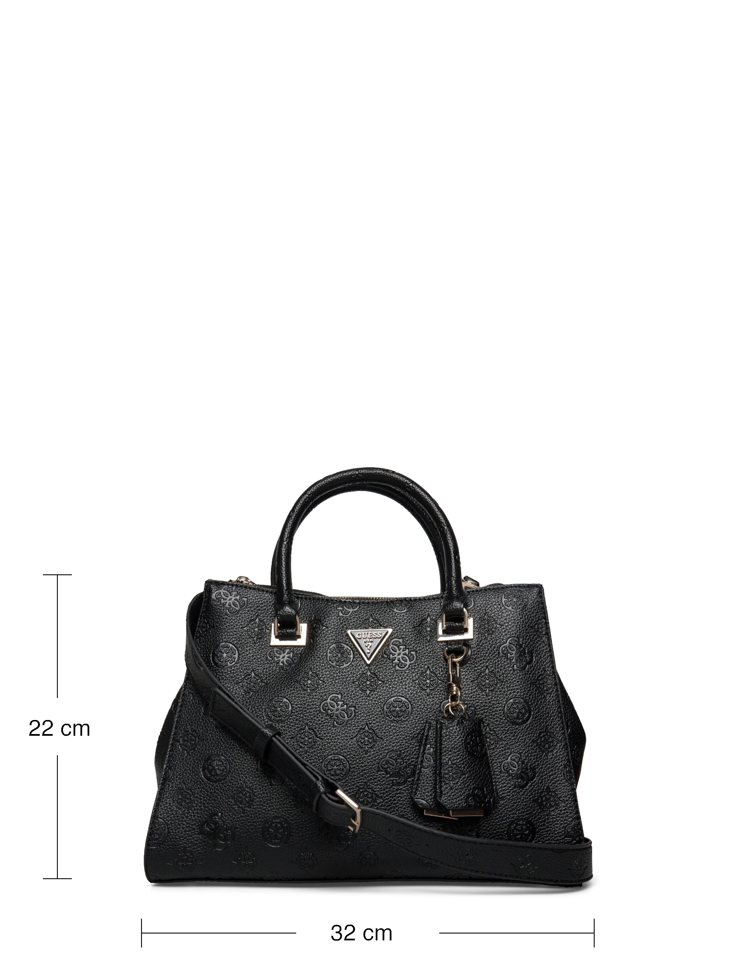 GUESS - CRESIDIA II SOCIETY SATCHEL - crossbody bags - black logo - 3
