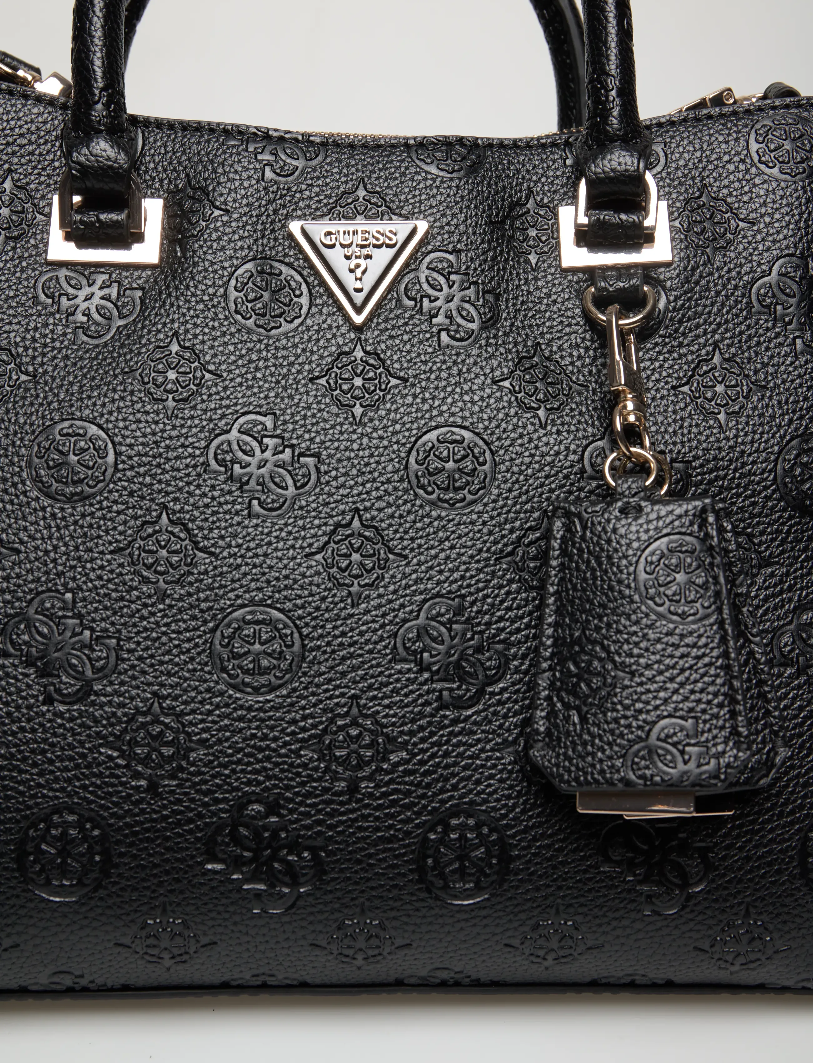 GUESS - CRESIDIA II SOCIETY SATCHEL - crossbody bags - black logo - 4