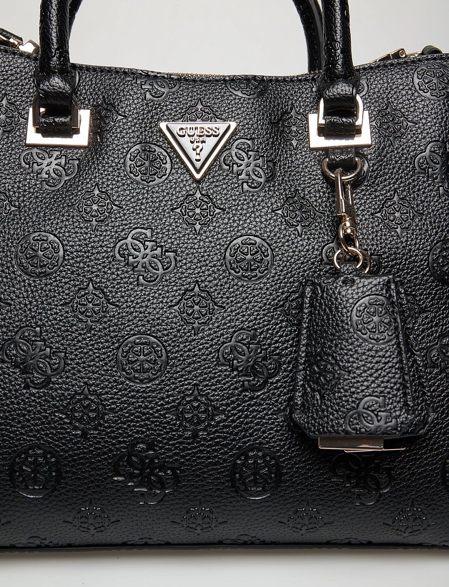 GUESS - CRESIDIA II SOCIETY SATCHEL - black logo - 4