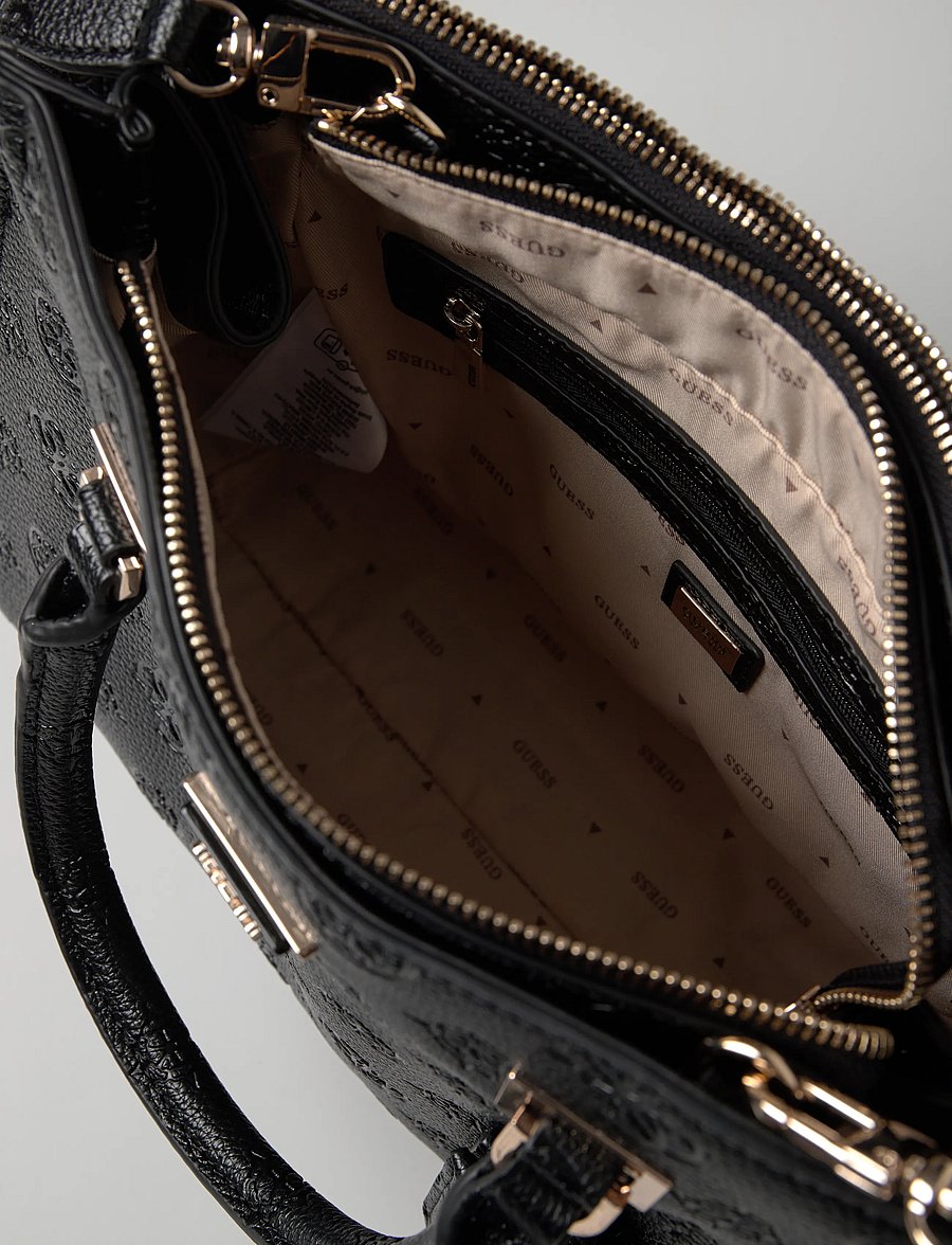 GUESS - CRESIDIA II SOCIETY SATCHEL - black logo - 5