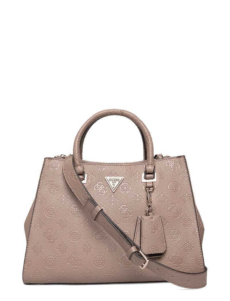 GUESS - CRESIDIA II SOCIETY SATCHEL - dark taupe logo - 0