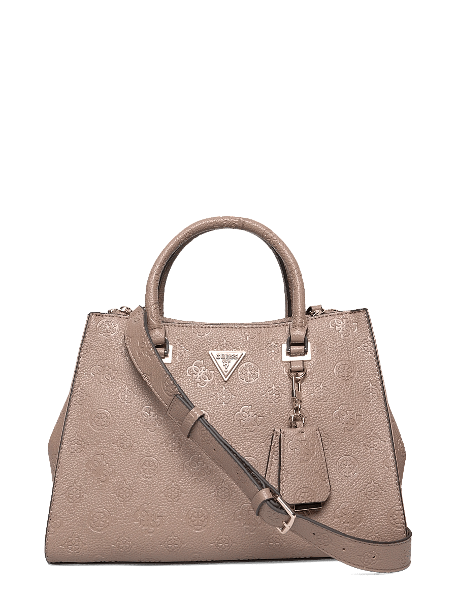 GUESS - CRESIDIA II SOCIETY SATCHEL - dark taupe logo - 0