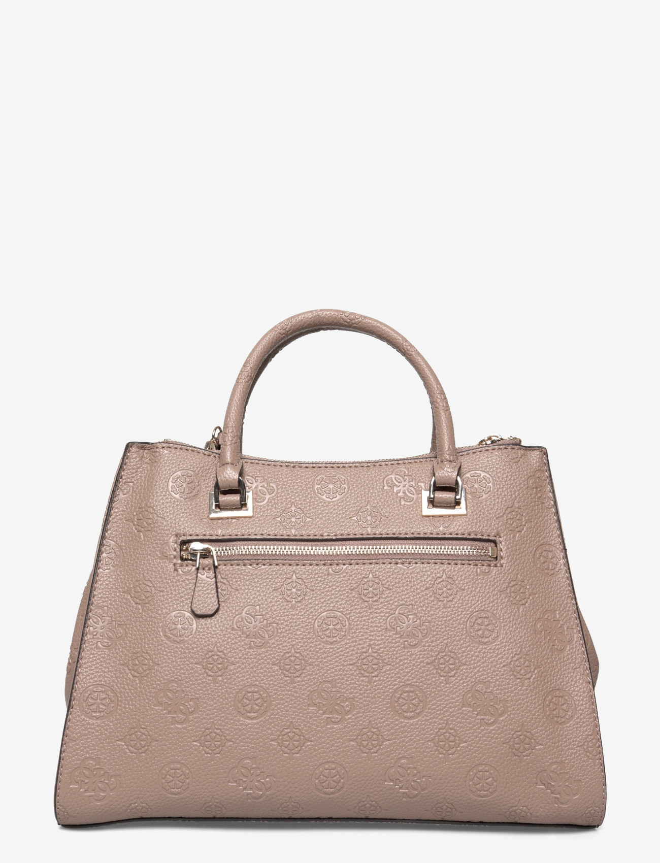 GUESS - CRESIDIA II SOCIETY SATCHEL - speciella tillfällen - dark taupe logo - 1