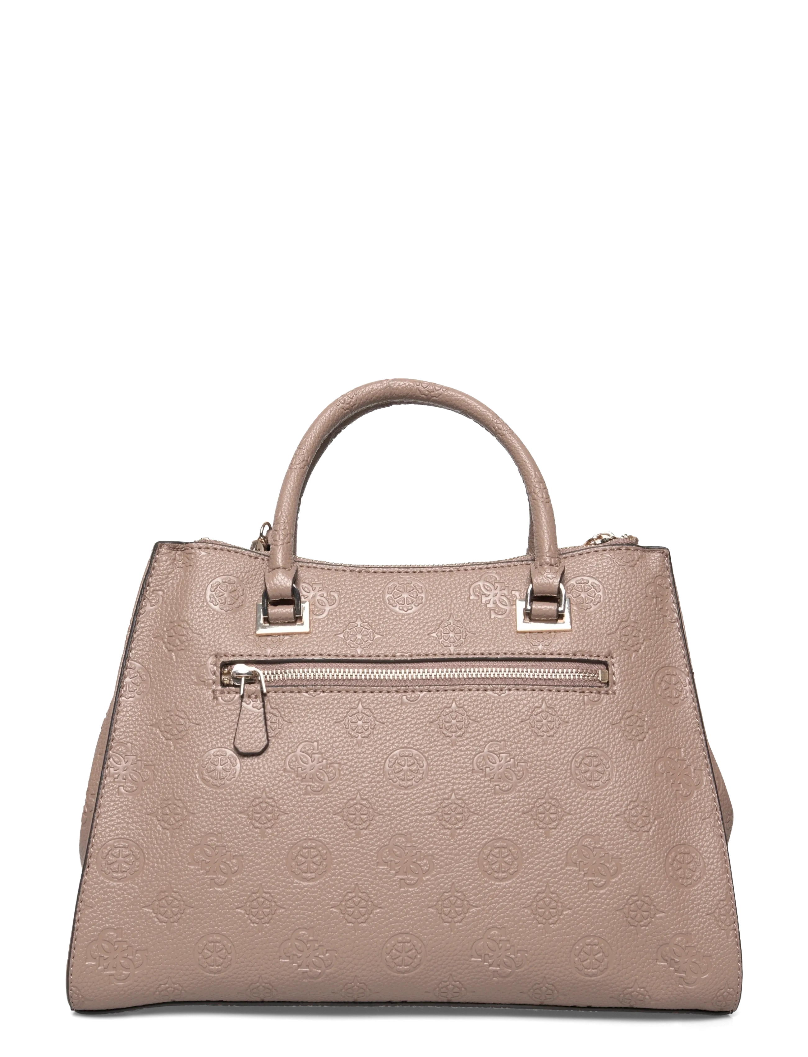 GUESS - CRESIDIA II SOCIETY SATCHEL - dark taupe logo - 1