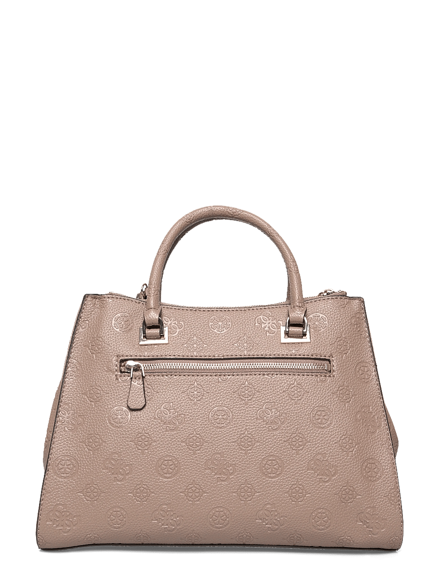 GUESS - CRESIDIA II SOCIETY SATCHEL - dark taupe logo - 1