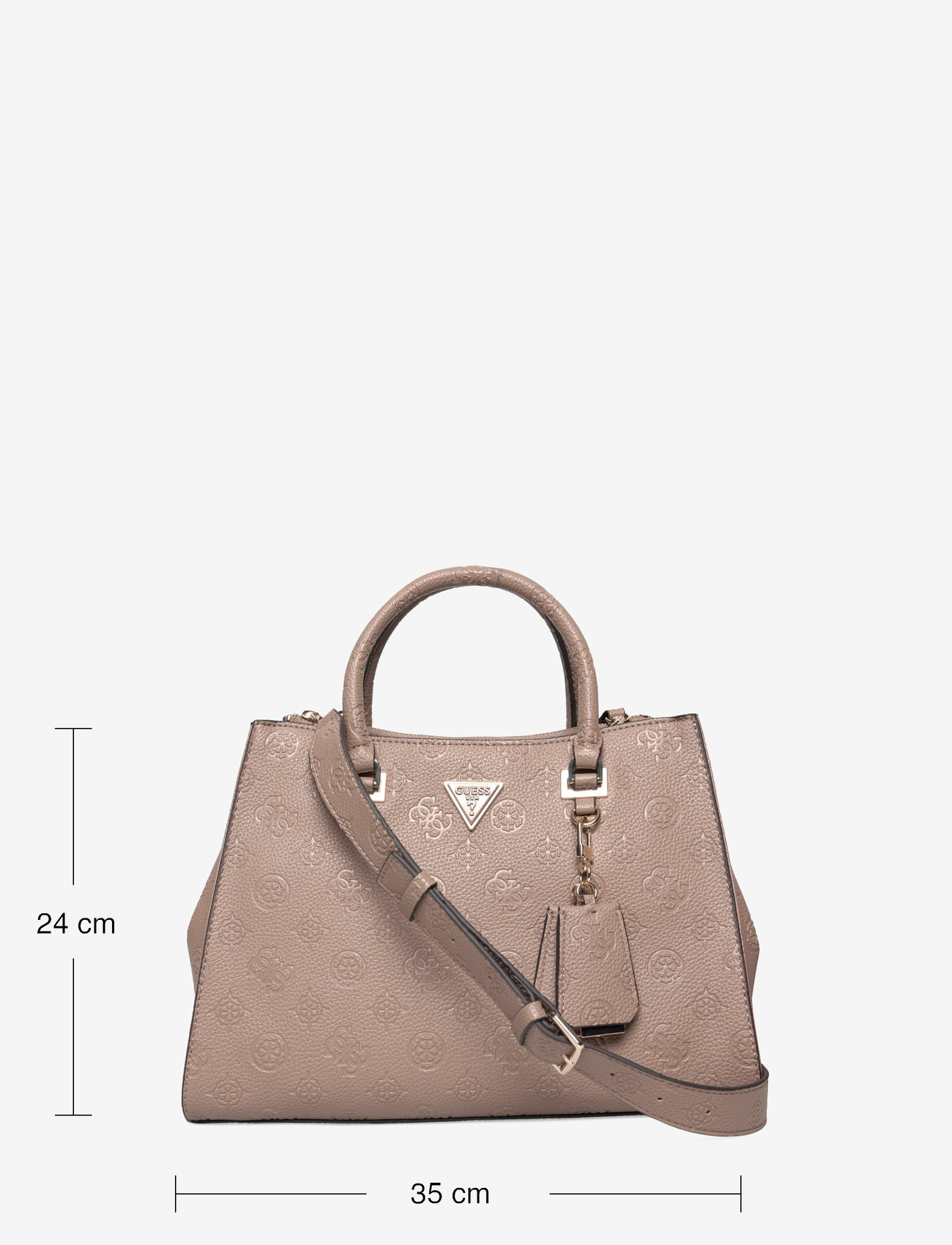 GUESS - CRESIDIA II SOCIETY SATCHEL - erilised sündmused - dark taupe logo - 3