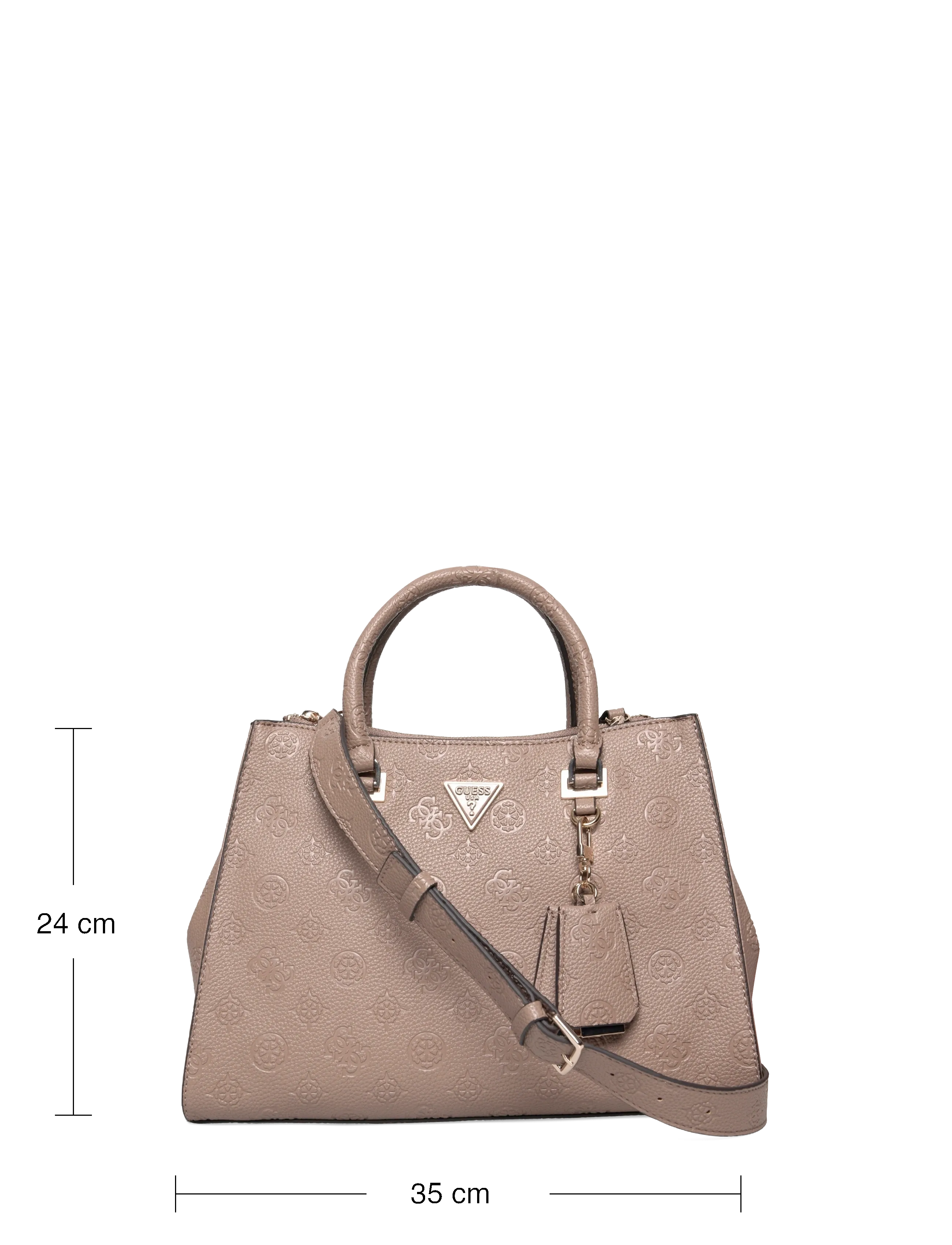 GUESS - CRESIDIA II SOCIETY SATCHEL - dark taupe logo - 3