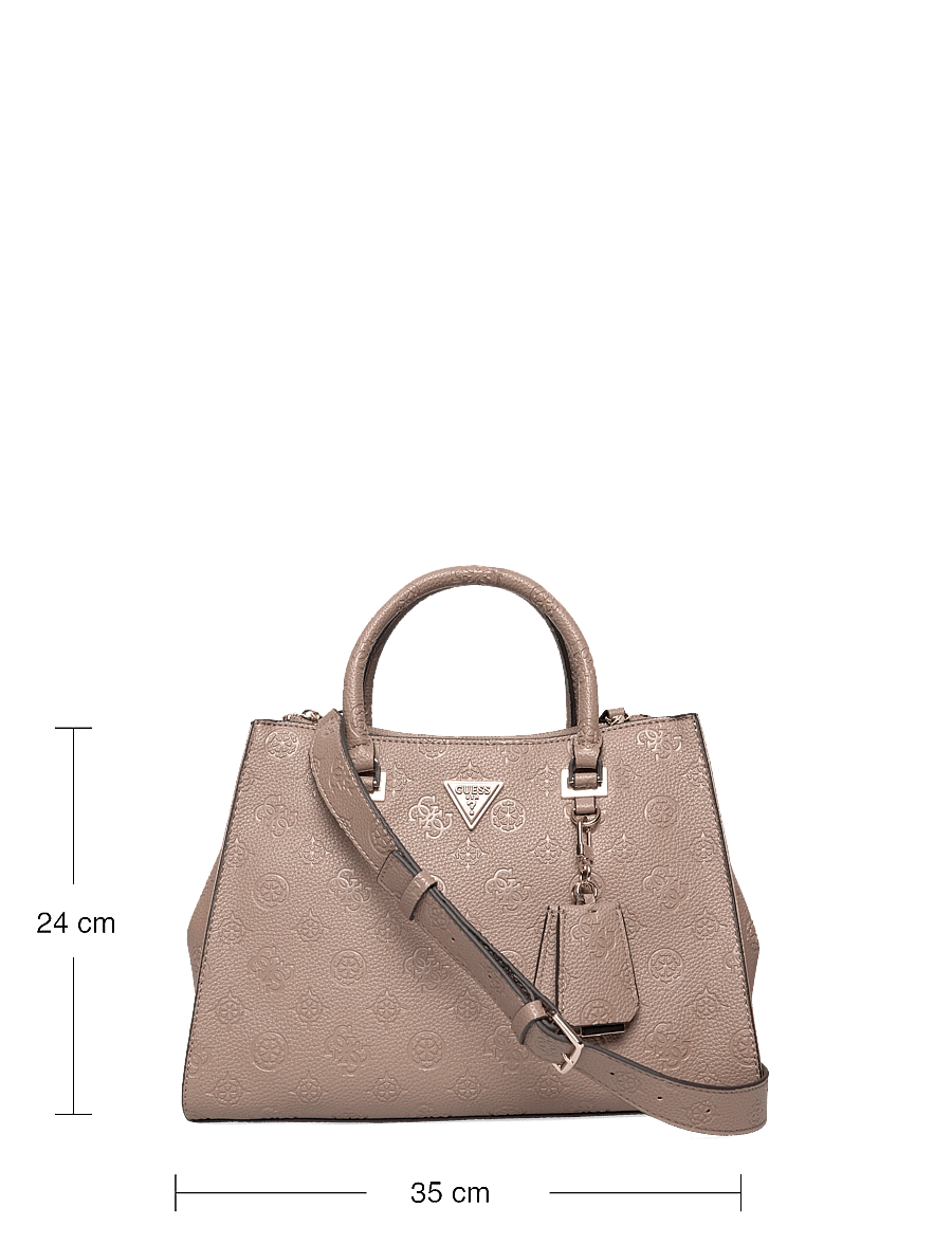 GUESS - CRESIDIA II SOCIETY SATCHEL - dark taupe logo - 3