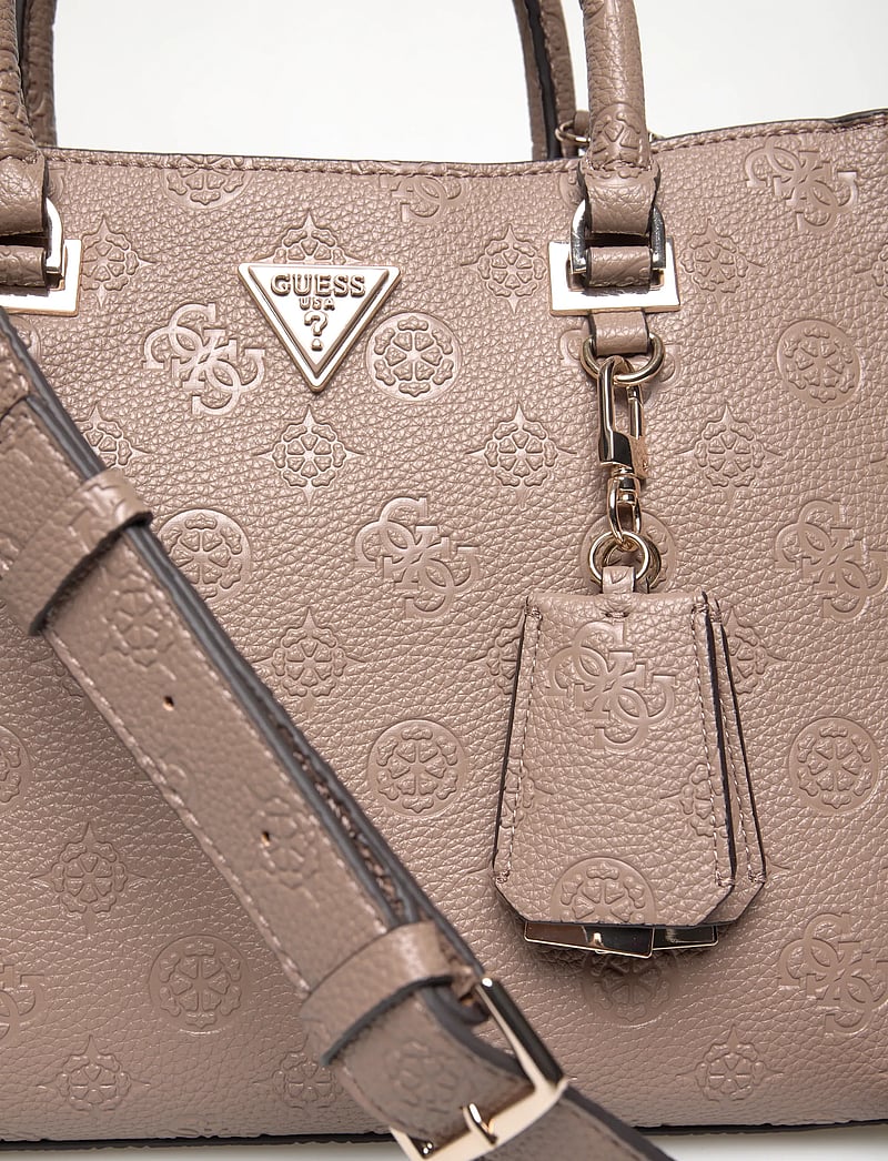 GUESS - CRESIDIA II SOCIETY SATCHEL - dark taupe logo - 4