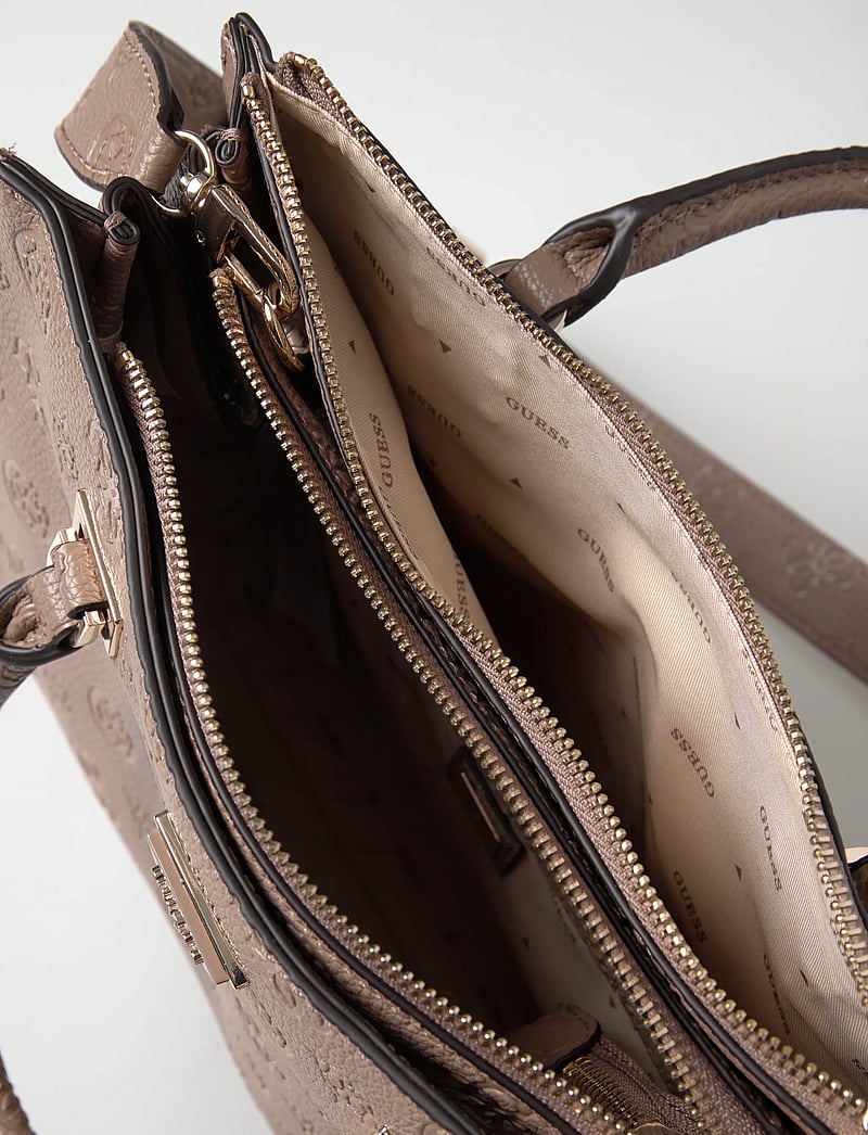 GUESS - CRESIDIA II SOCIETY SATCHEL - dark taupe logo - 5