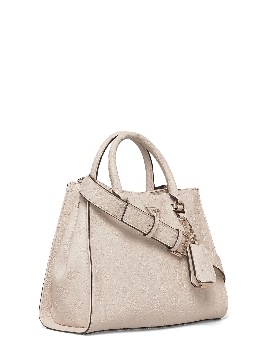 GUESS - CRESIDIA II SOCIETY SATCHEL - off white logo - 2