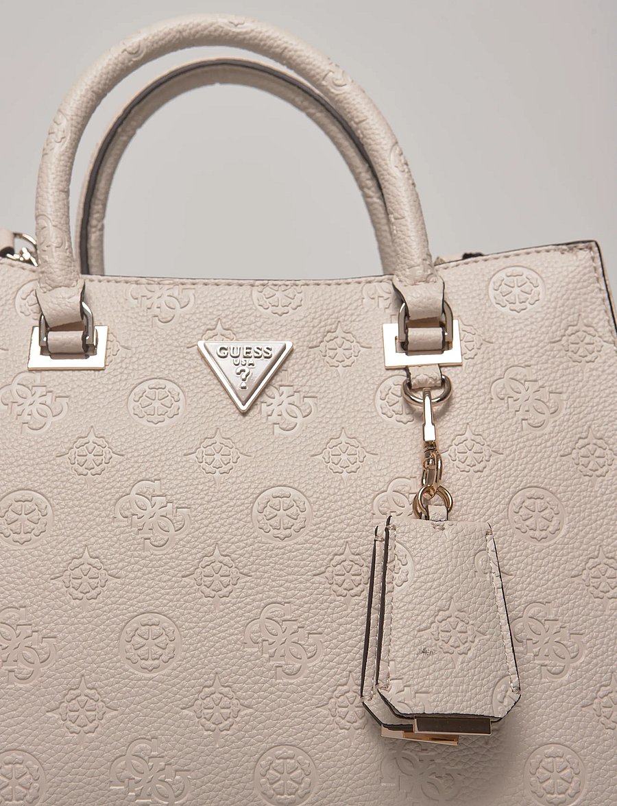 GUESS - CRESIDIA II SOCIETY SATCHEL - off white logo - 4