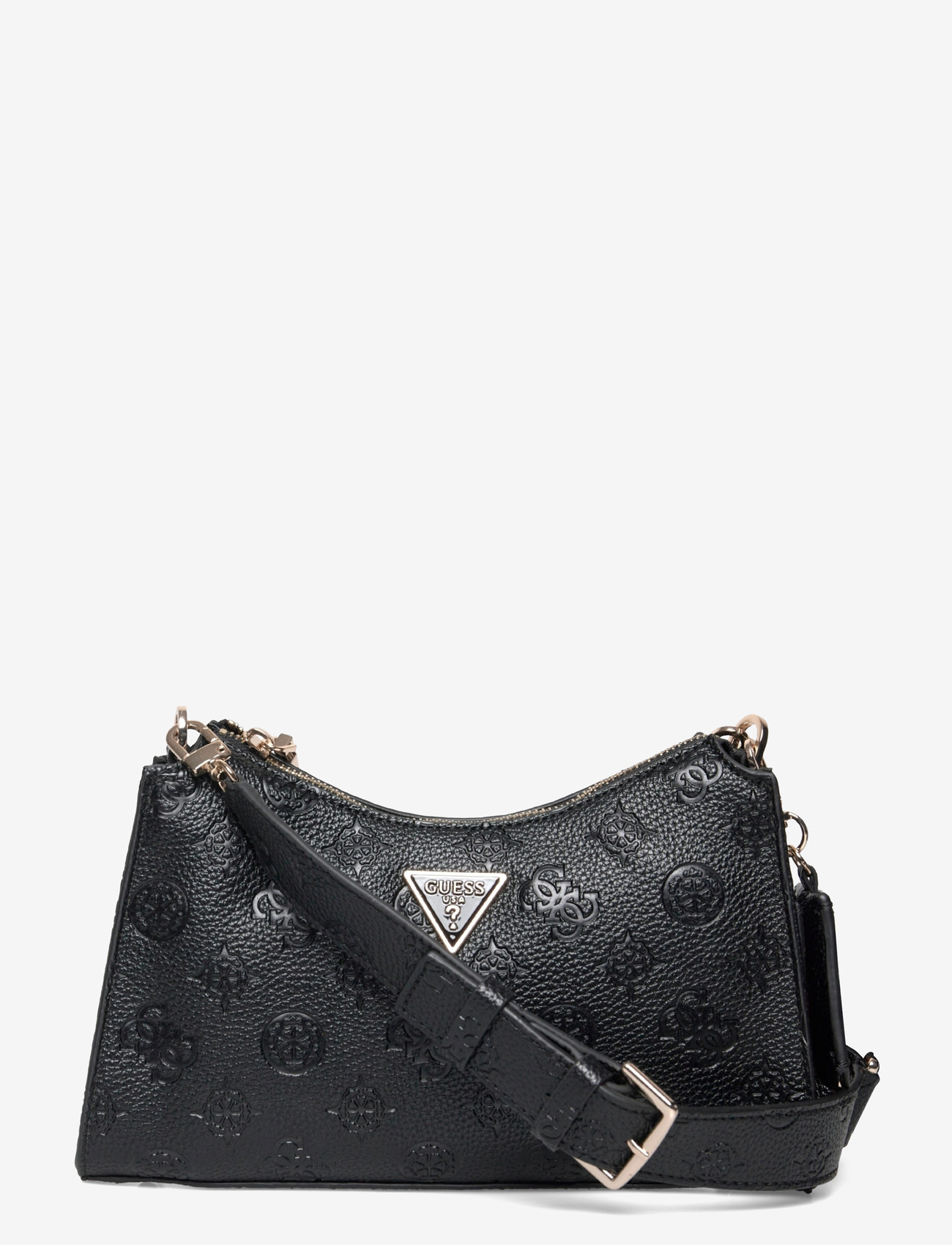 GUESS - CRESIDIA II TOP ZIP SHLDR BAG - speciella tillfällen - black logo - 0