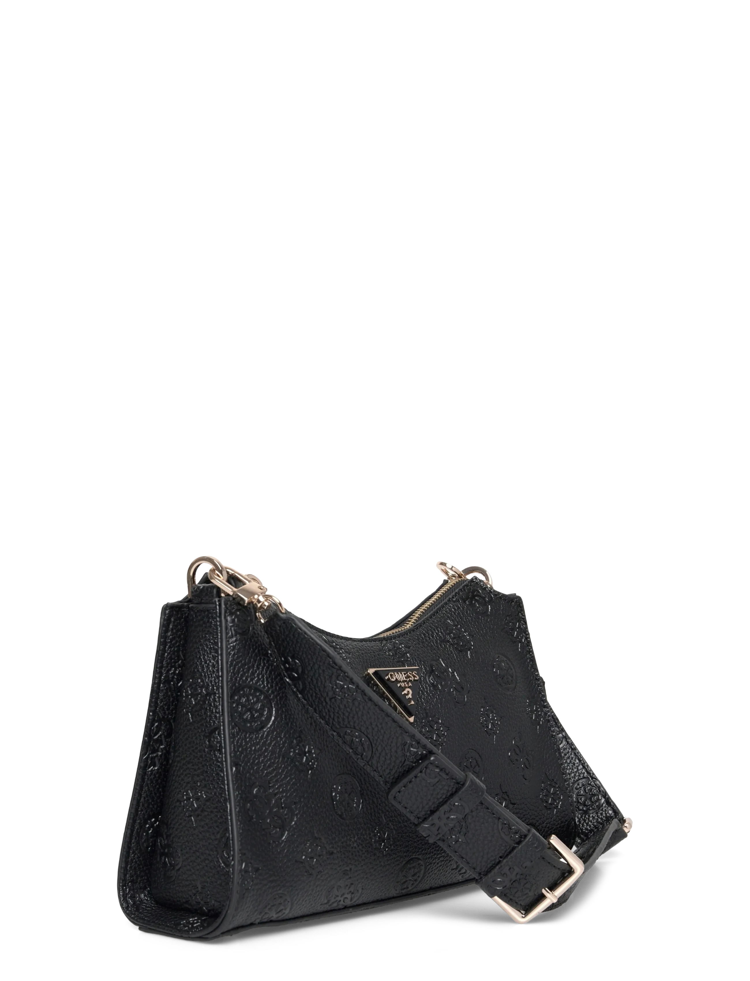 GUESS - CRESIDIA II TOP ZIP SHLDR BAG - schultertaschen - black logo - 2