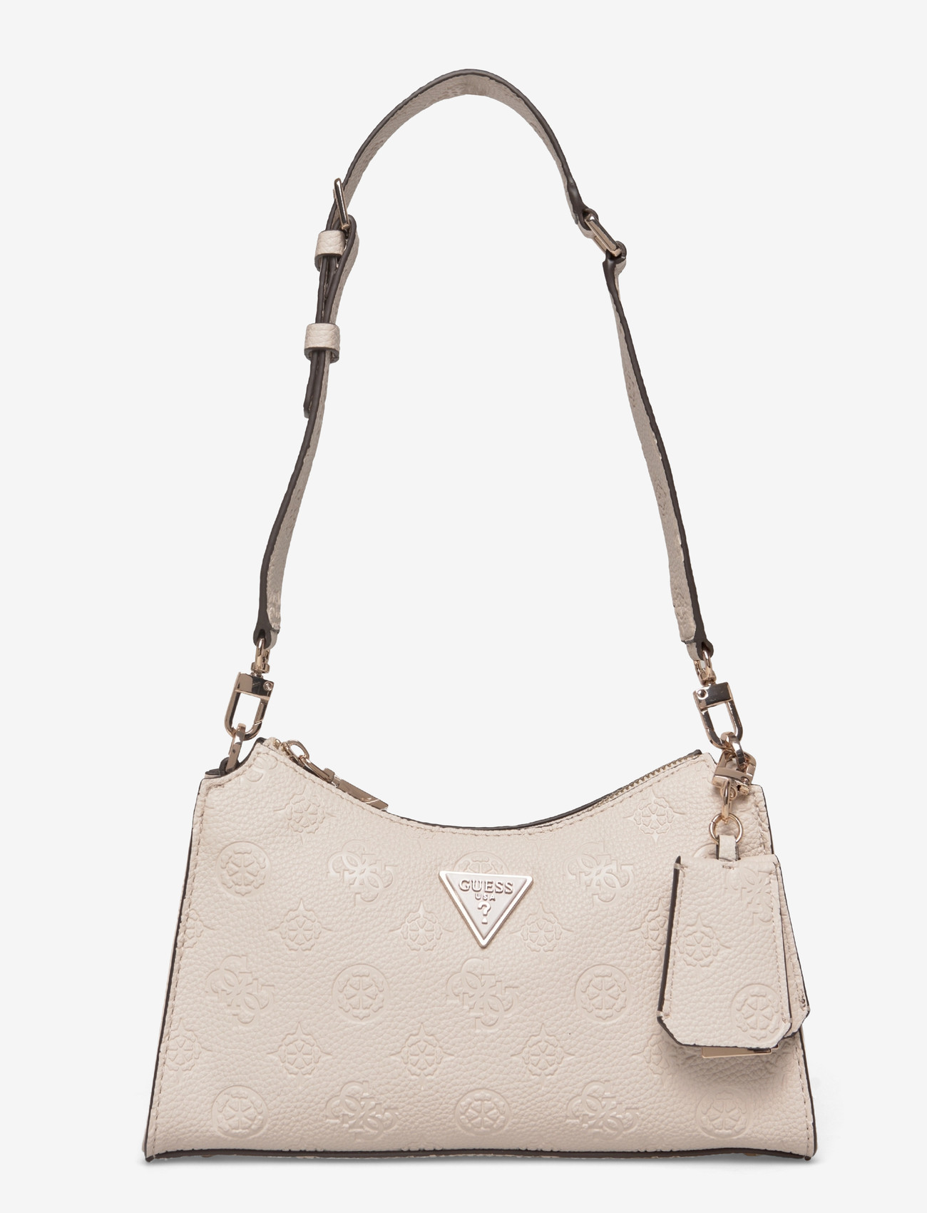 GUESS - CRESIDIA II TOP ZIP SHLDR BAG - speciella tillfällen - off white logo - 0