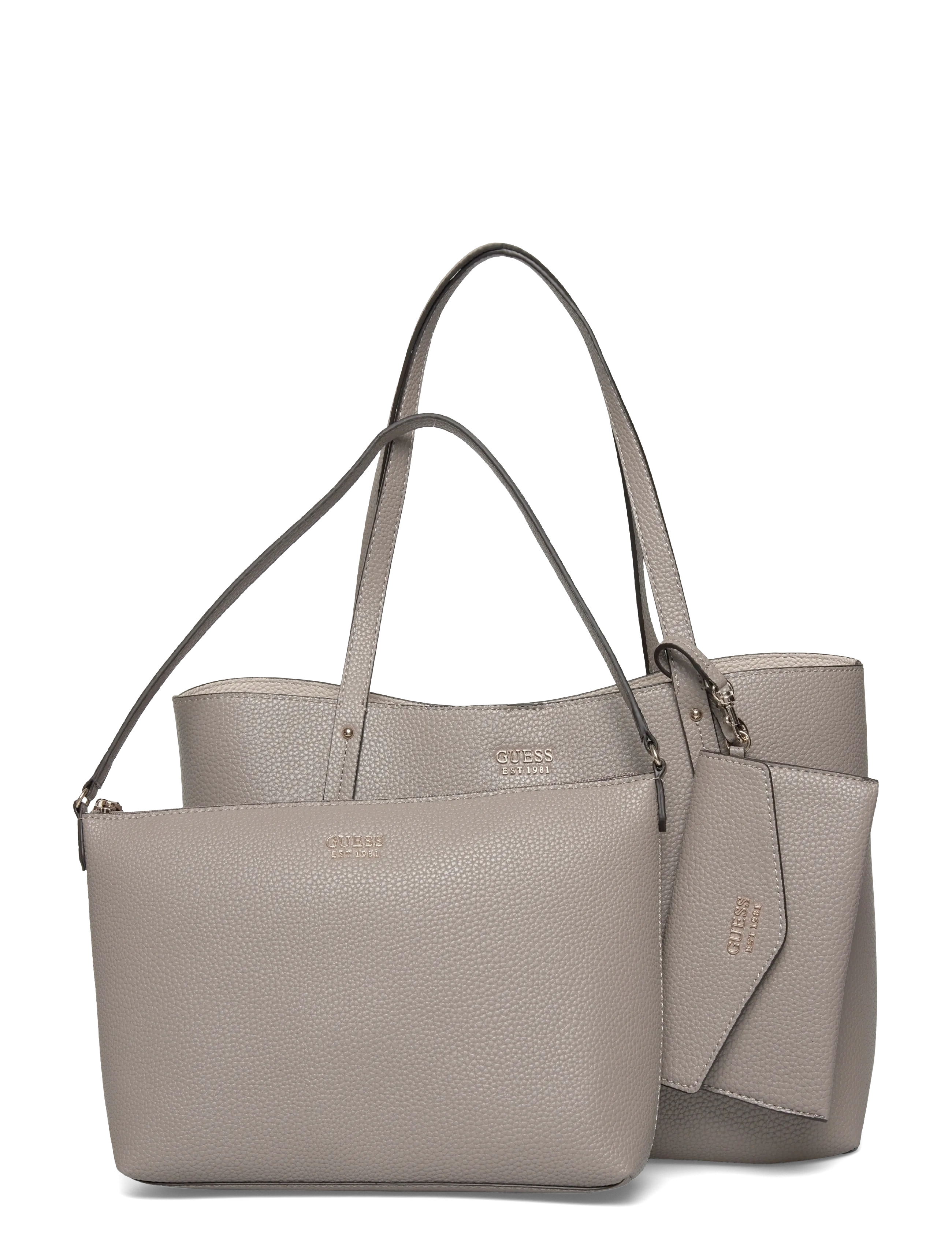 GUESS BRENTON TOTE - Torby - DARK TAUPE / grey