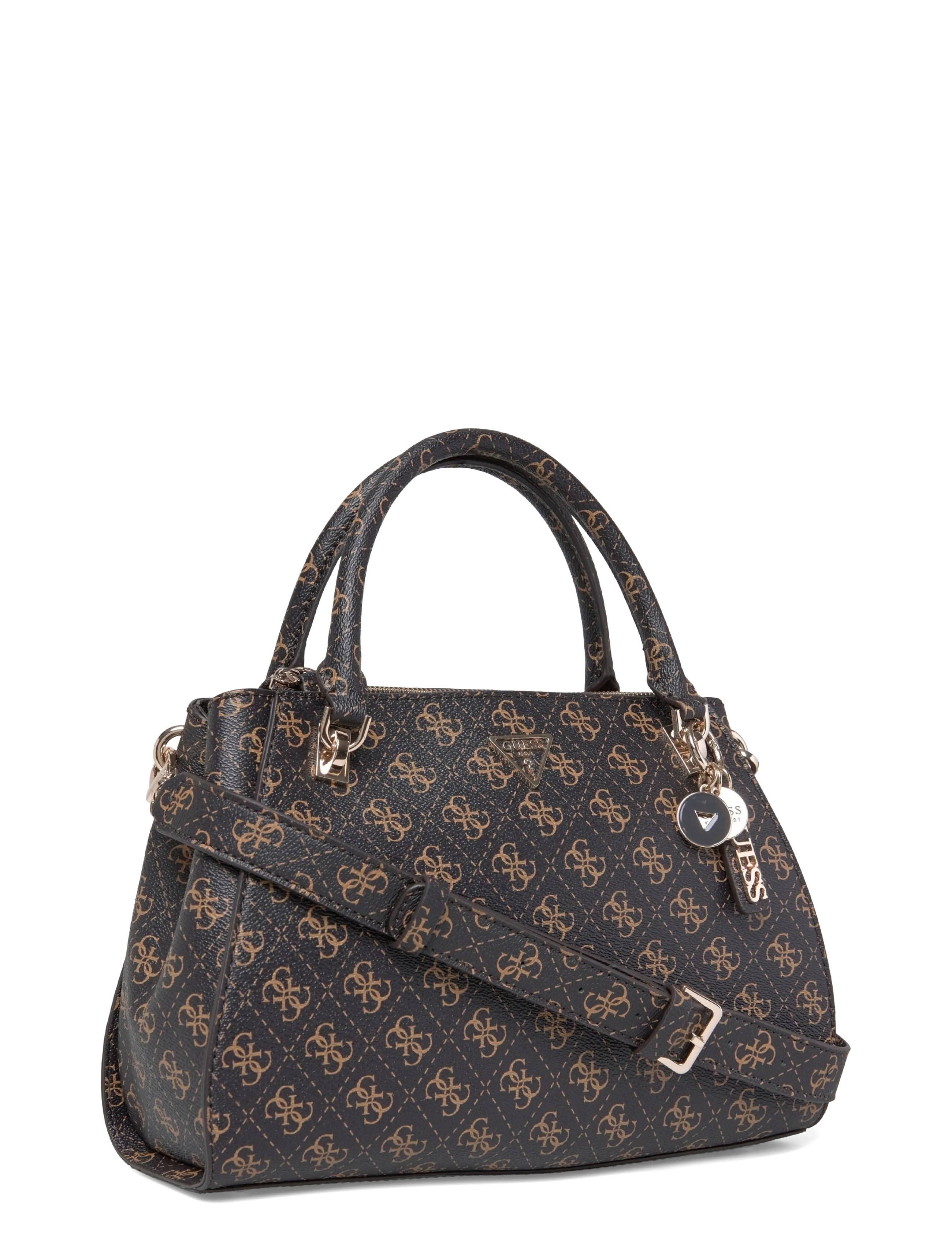 GUESS - NOELLE II LUXURY SATCHEL - brown logo - 2