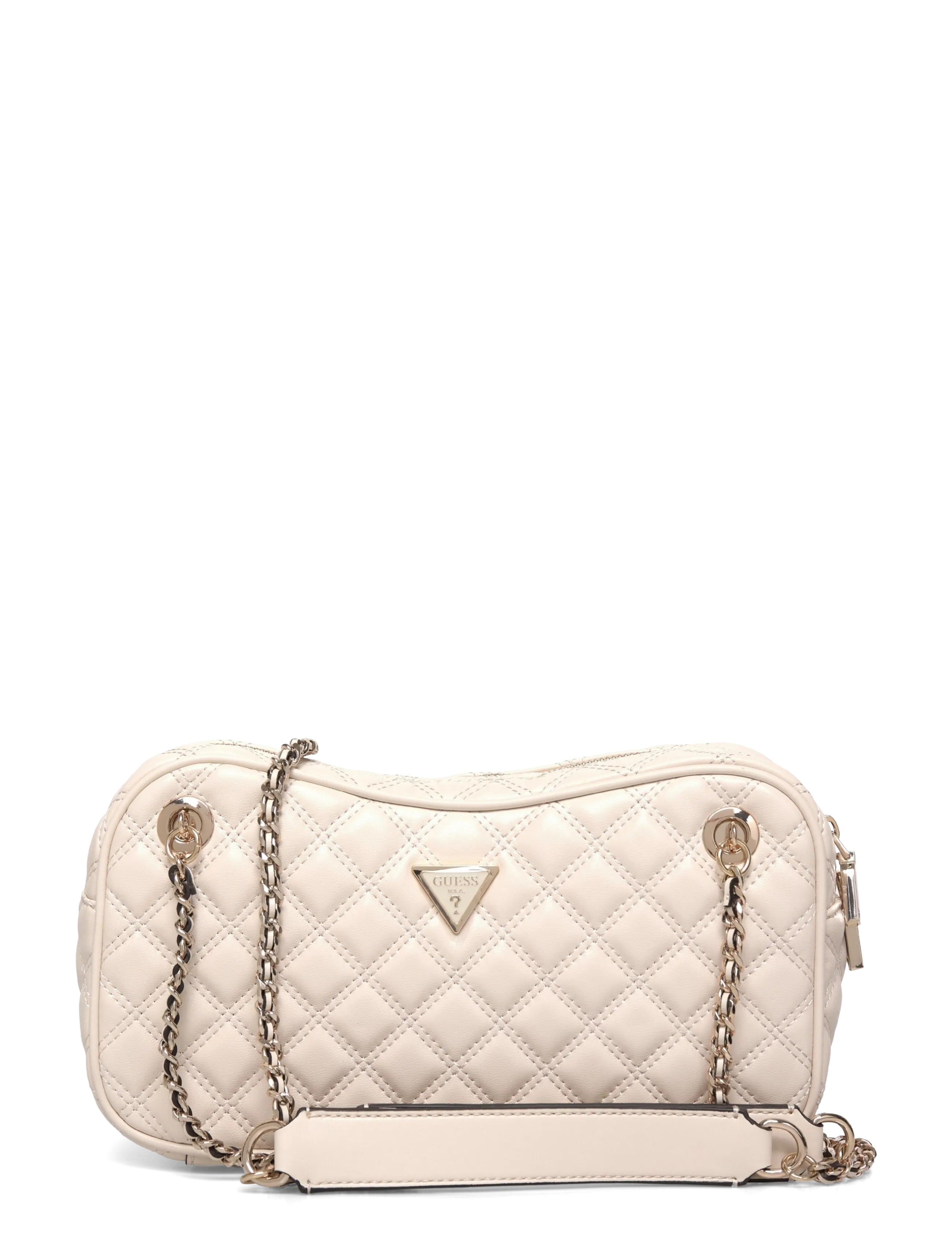 GUESS Giully Ii Shoulder Satchel, One Size, Bags, Creme - Small Bags-crossbody Frauen