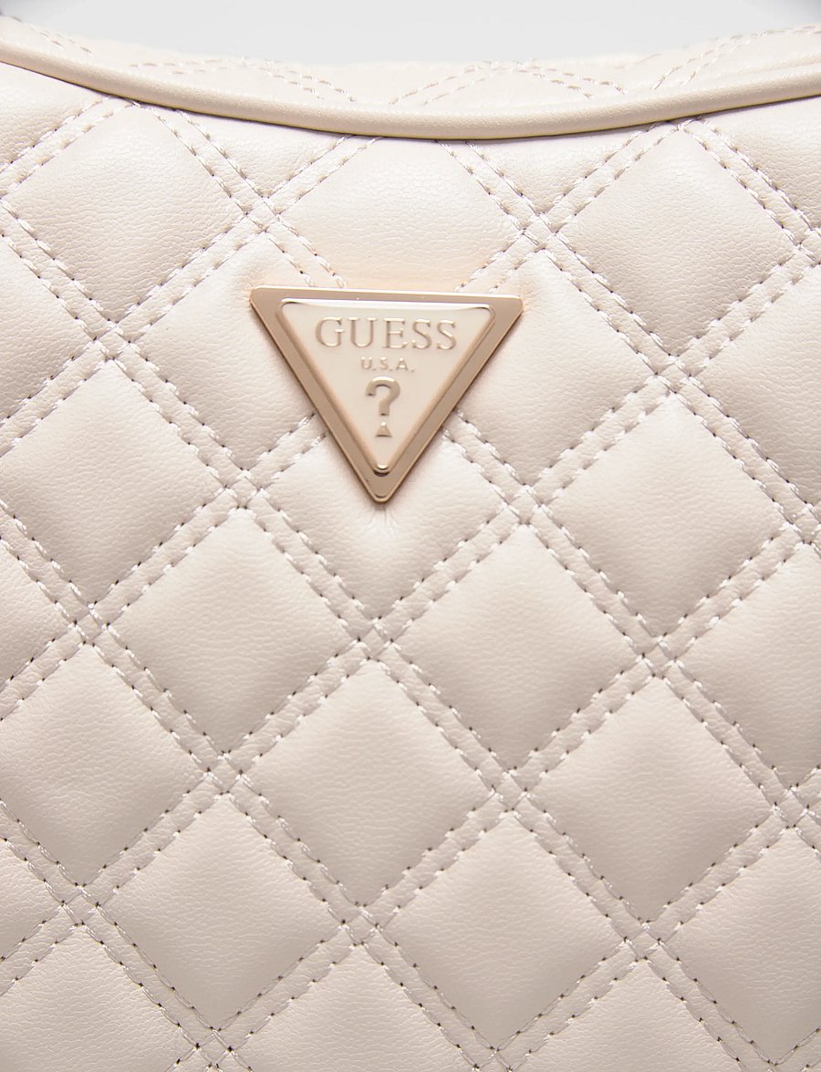 GUESS - GIULLY II SHOULDER SATCHEL - umhängetaschen - bone - 4