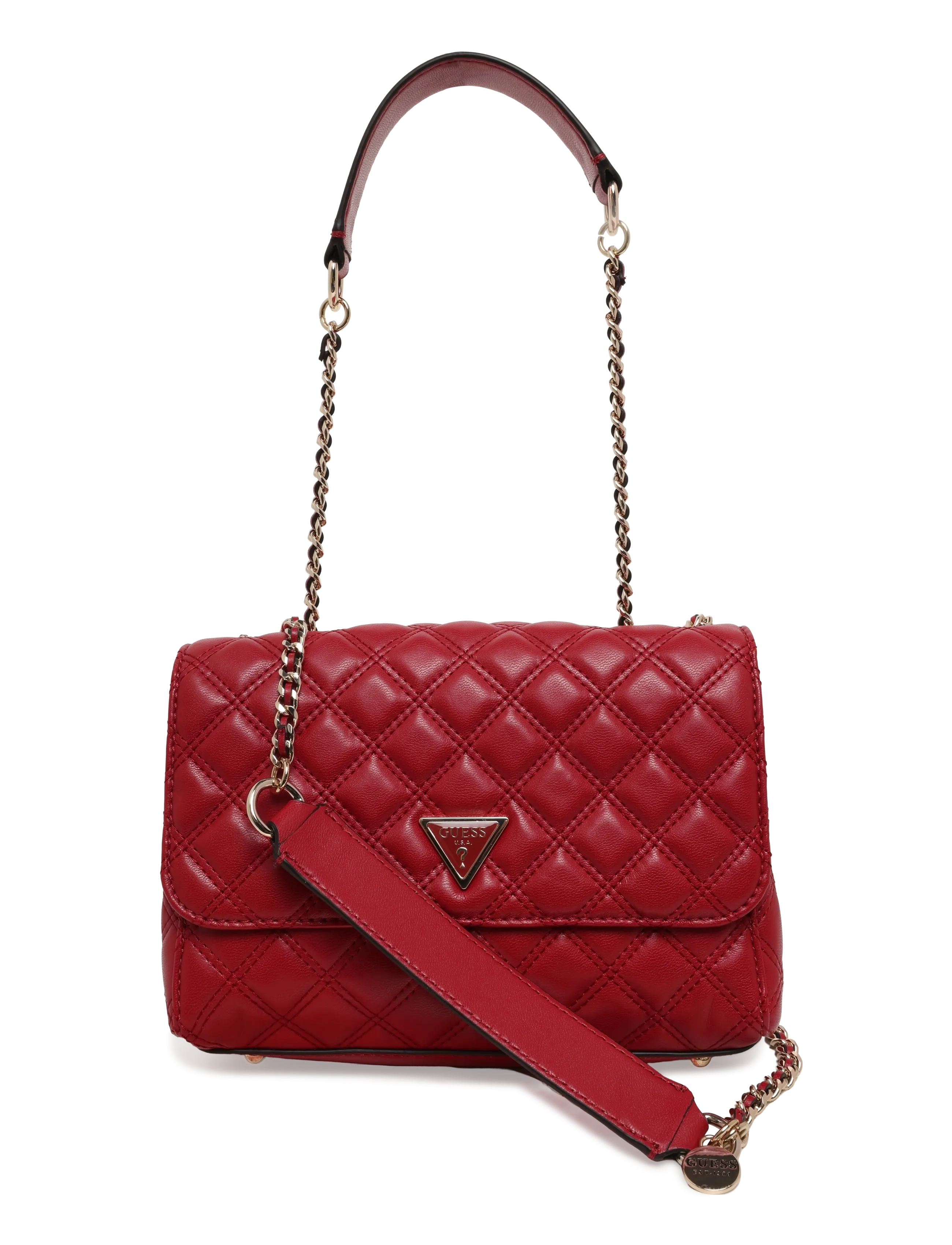 GUESS GIULLY II 2 COMP CNVRTBLE FLAP - GUESS - DARK CHERRY / burgundy