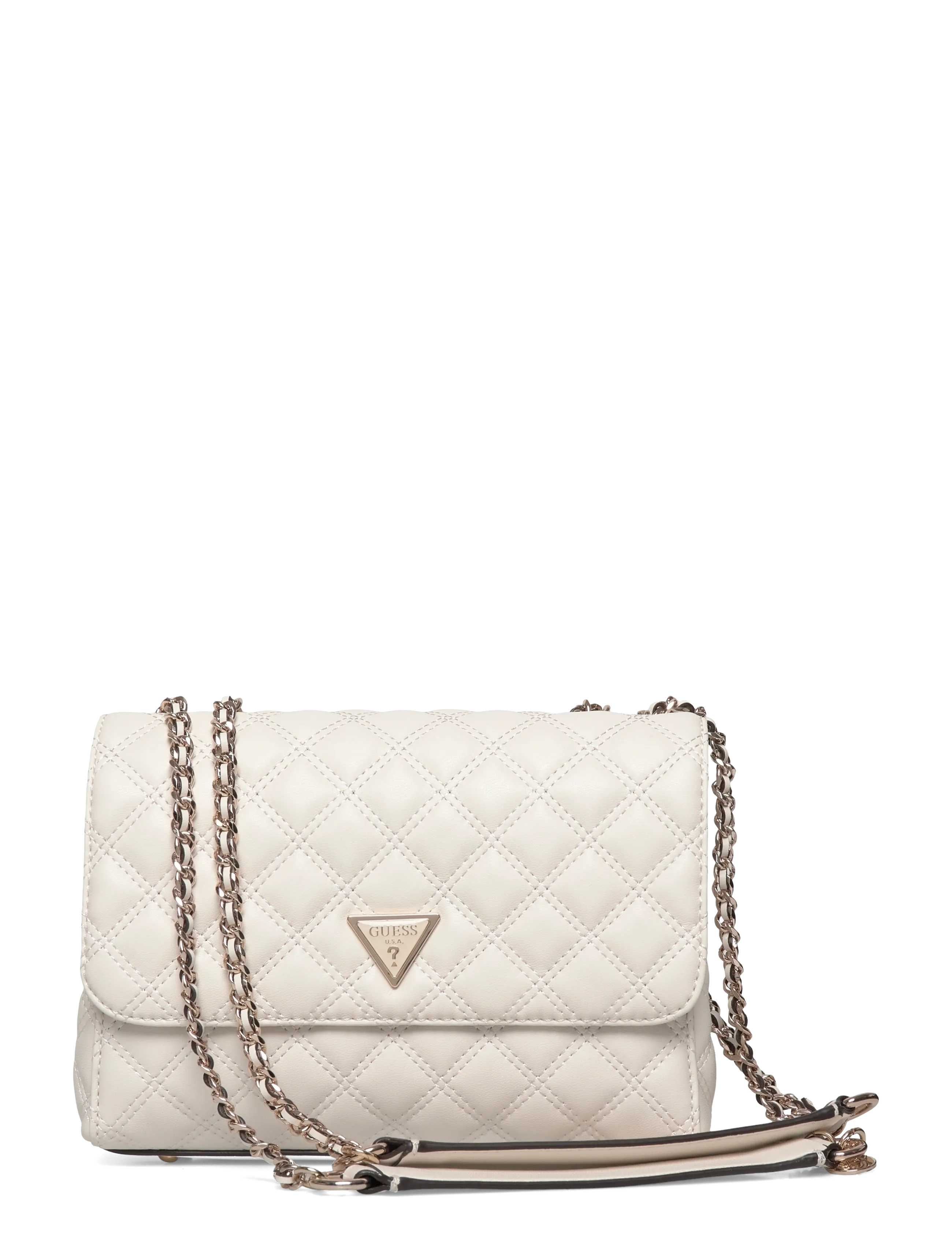 GUESS GIULLY II 2 COMP CNVRTBLE FLAP - Handtassen - OFF WHITE / cream