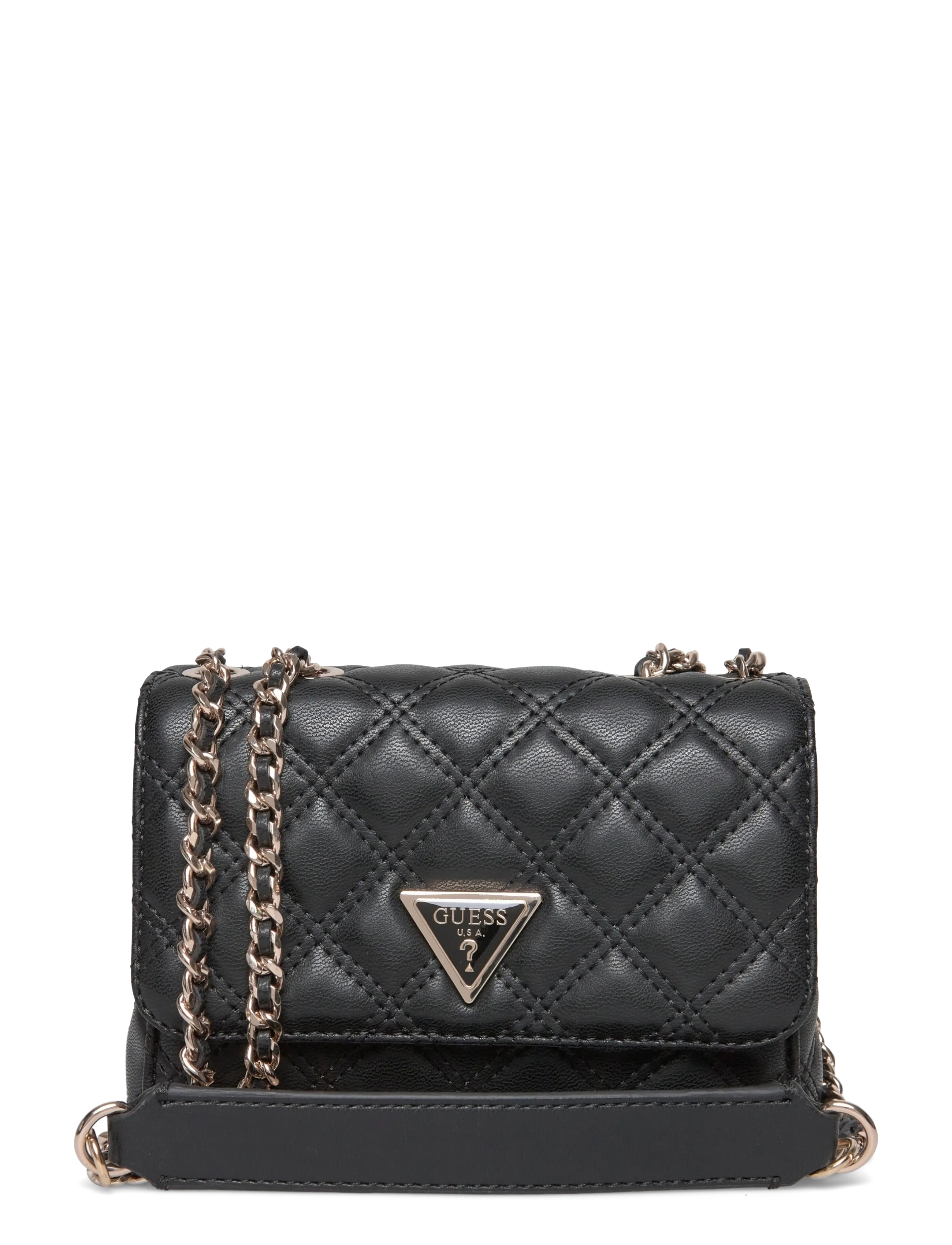 GUESS Giully Ii Mini 2 Comp Cvrt Flp, One Size, Black, Tasker > Crossbody-Tasker, Dame