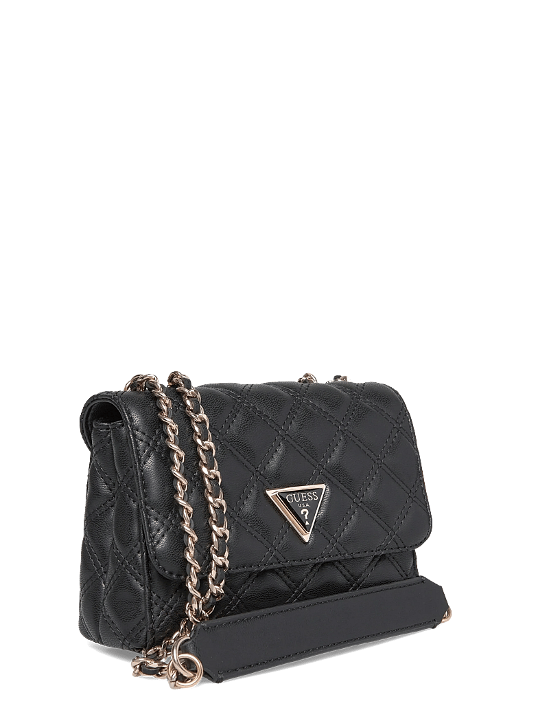 GUESS - GIULLY II MINI 2 COMP CVRT FLP - crossbody bags - black - 2