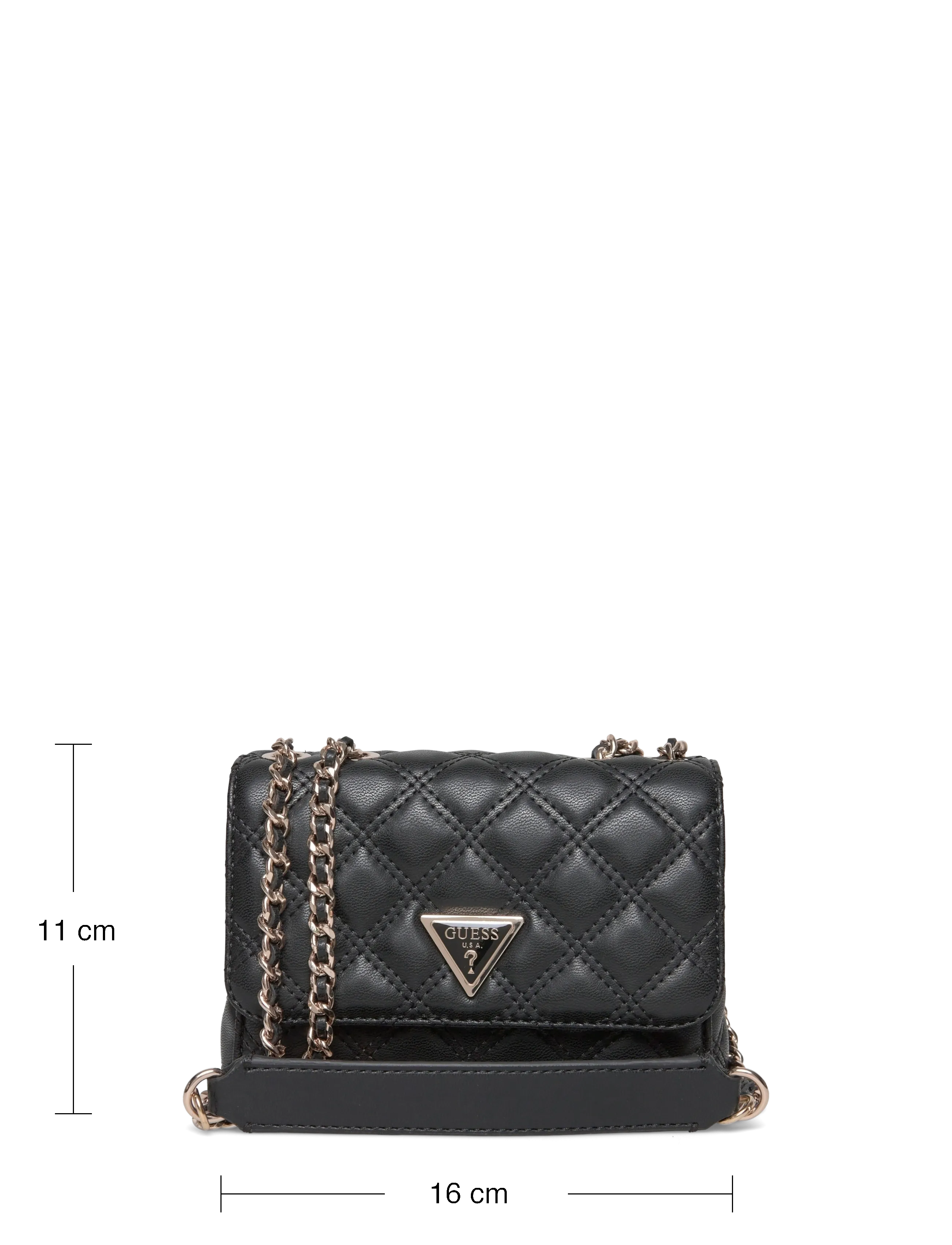GUESS - GIULLY II MINI 2 COMP CVRT FLP - crossbody bags - black - 3