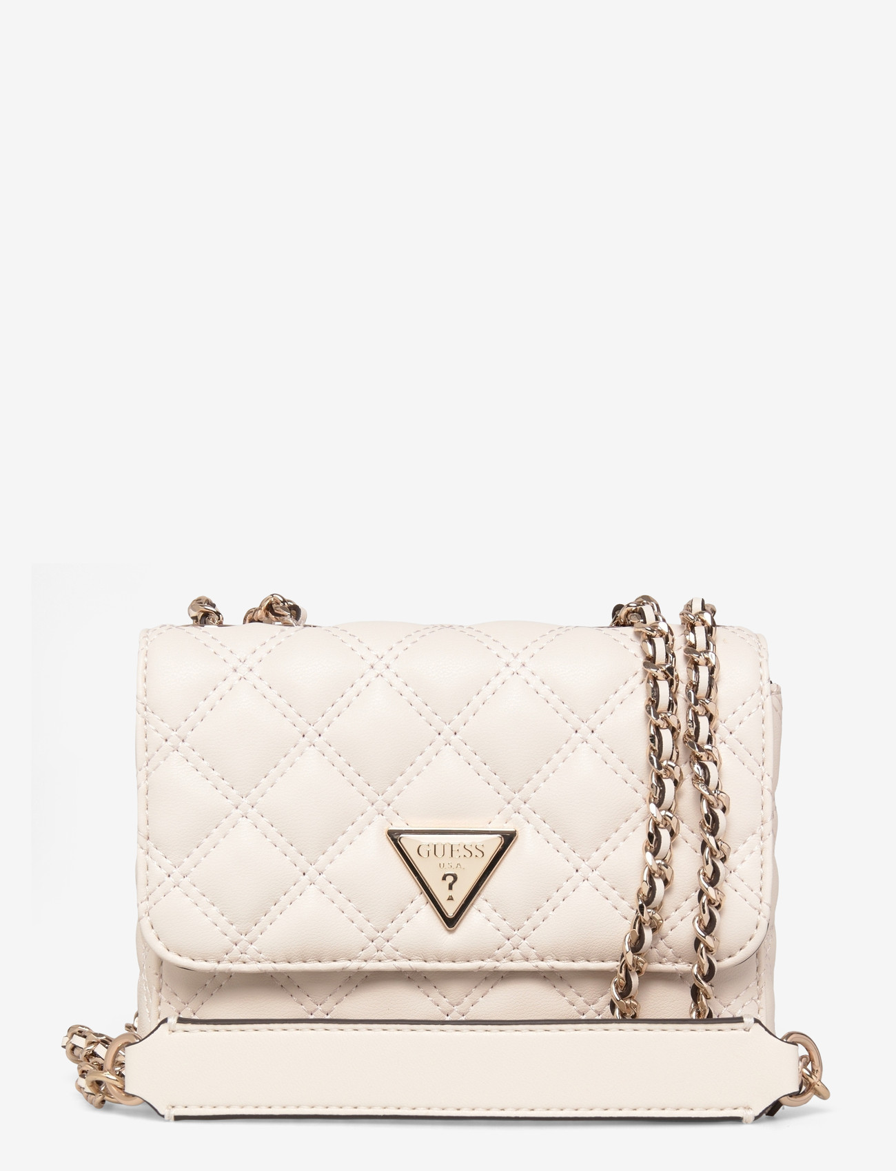 GUESS - GIULLY II MINI 2 COMP CVRT FLP - crossbody bags - off white - 0