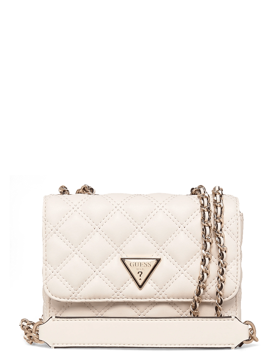 GUESS - GIULLY II MINI 2 COMP CVRT FLP - umhängetaschen - off white - 0