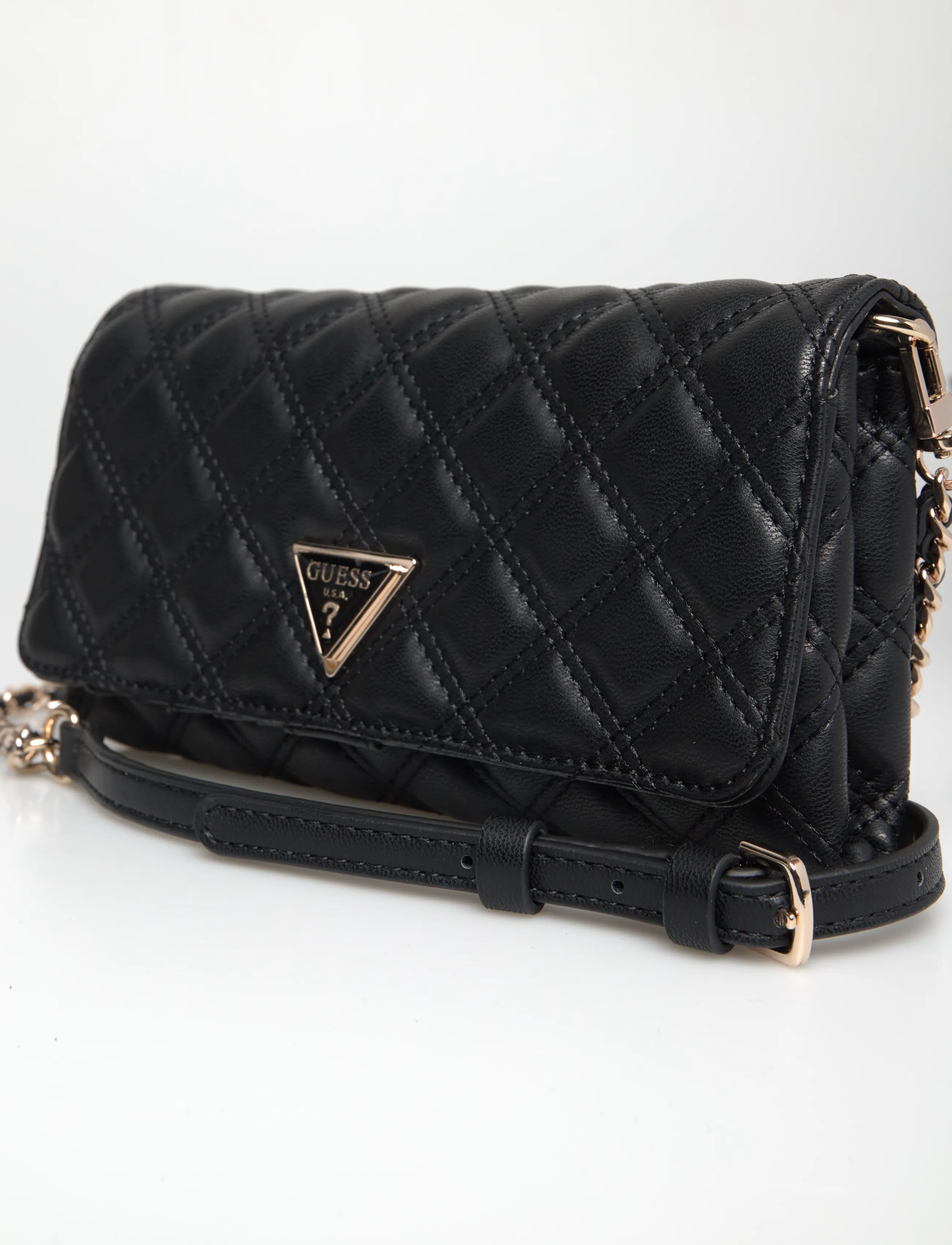 GUESS - GIULLY II XBODY FLAP ORGANIZER - crossbody bags - black - 3