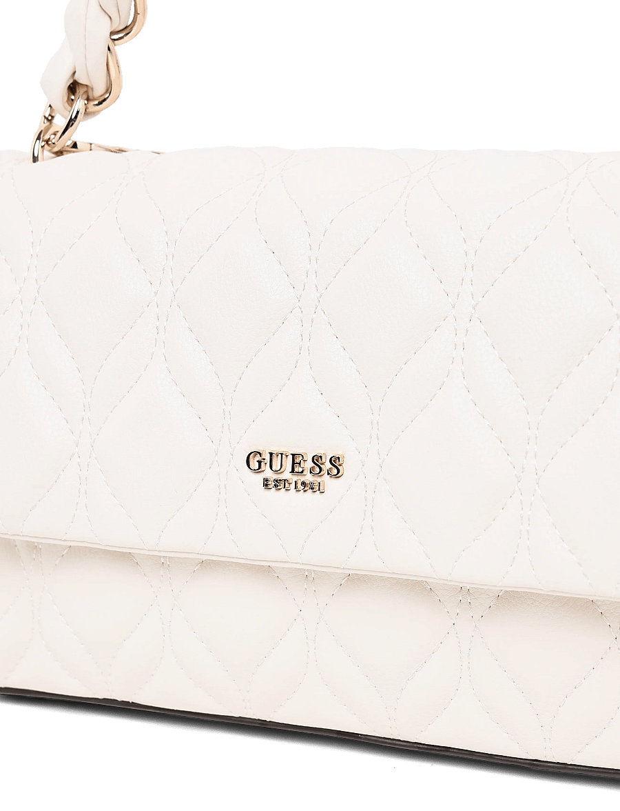 GUESS - MAXINE FLAP CROSSBODY - Üleõlakotid - off white - 2