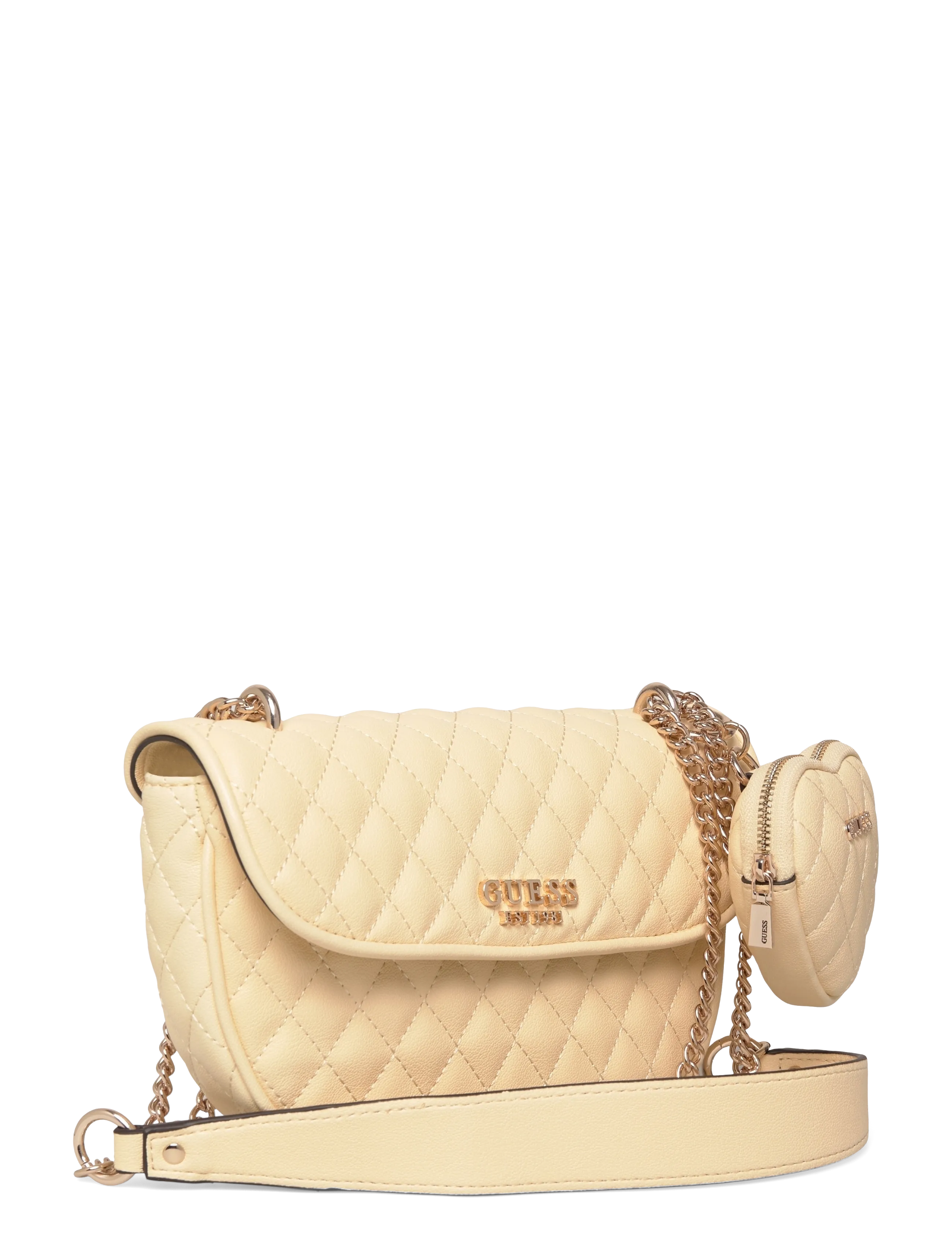 GUESS - ATABEY CONVERTIBLE XBODY FLAP - crossbody bags - yellow - 2