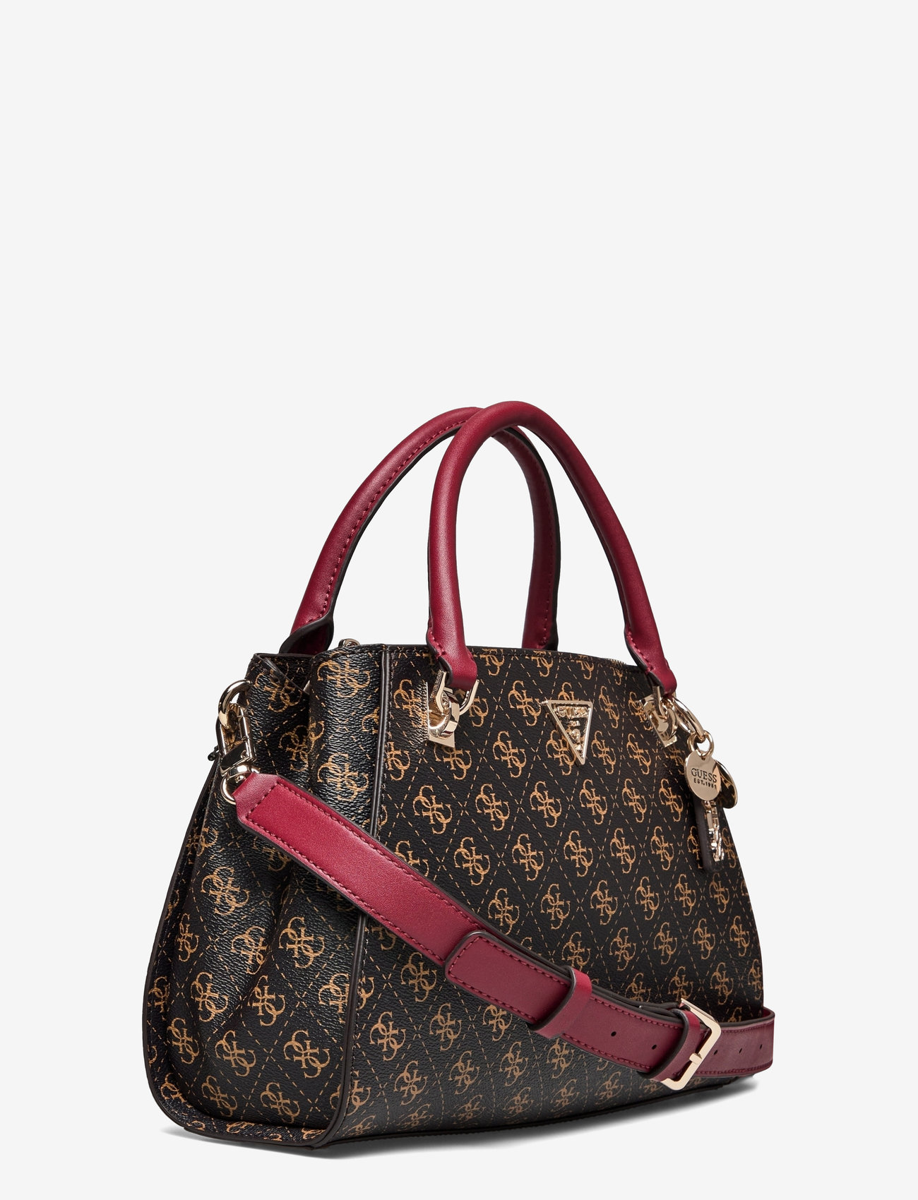 Borsetta Guess NOELLE LUXURY SATCHEL - In Poliuretano, Design Alla Moda, 26x19x6 Cm