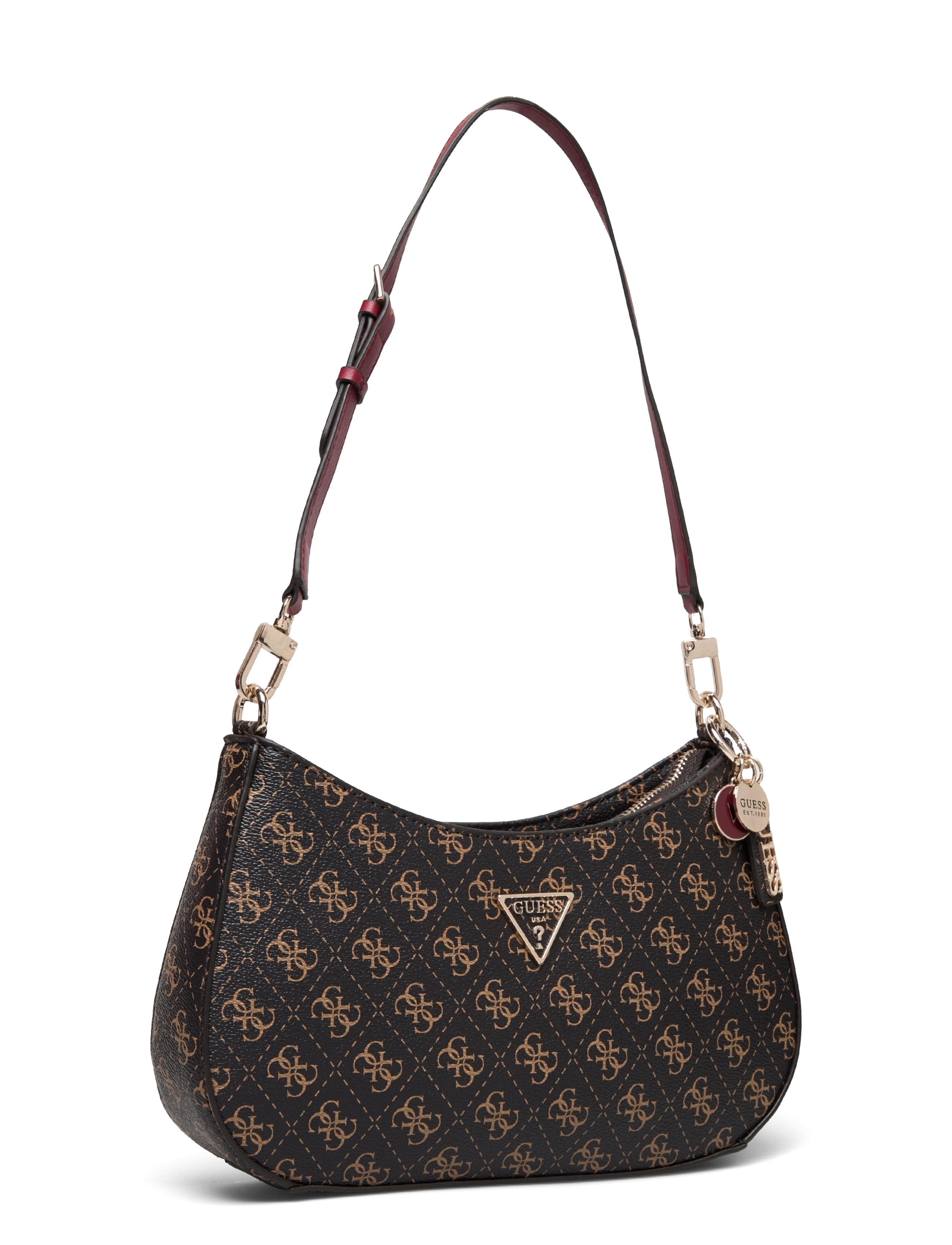 GUESS - NOELLE TOP ZIP SHOULDER BAG - brown - 2