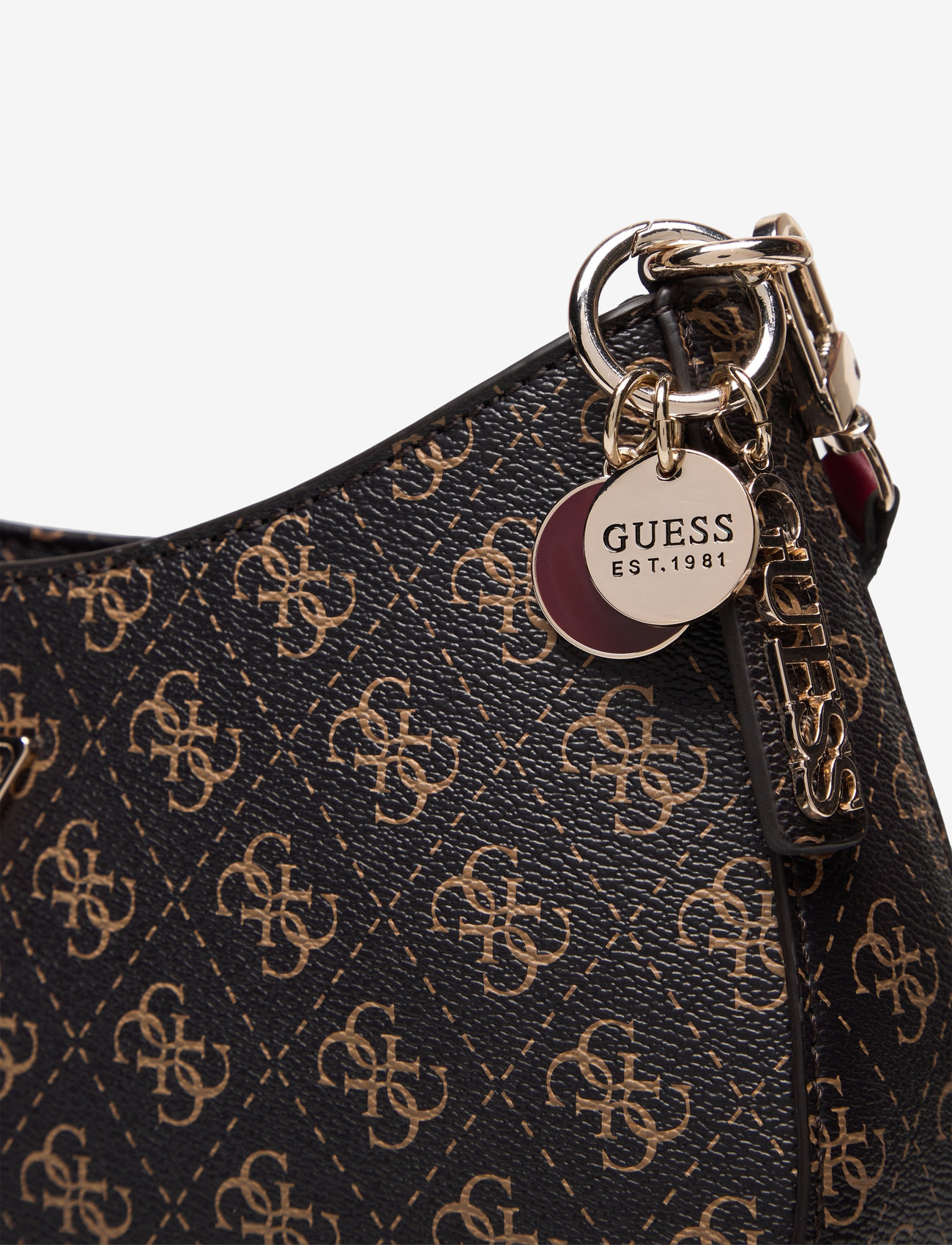GUESS - NOELLE TOP ZIP SHOULDER BAG - brown - 3