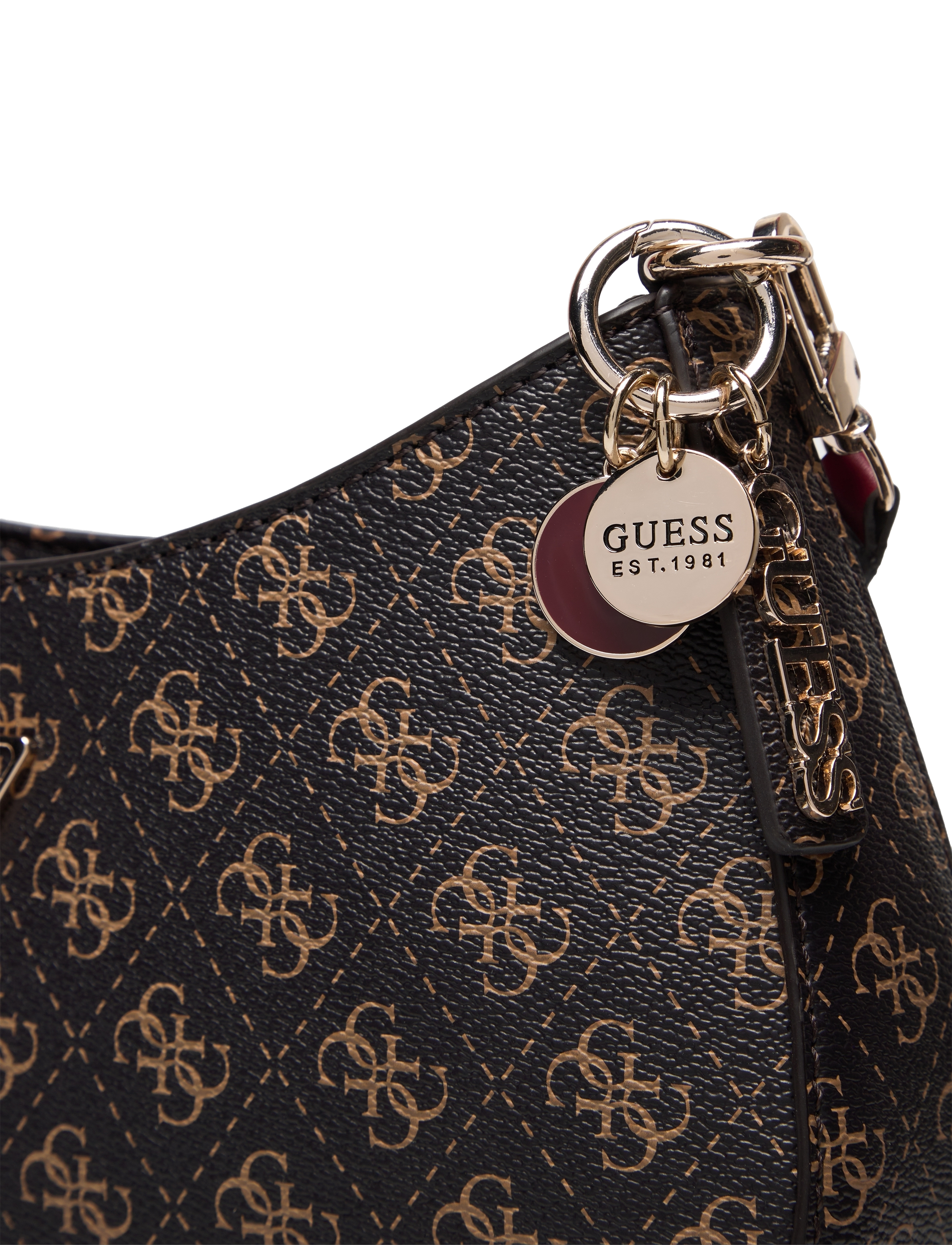 GUESS - NOELLE TOP ZIP SHOULDER BAG - brown - 3