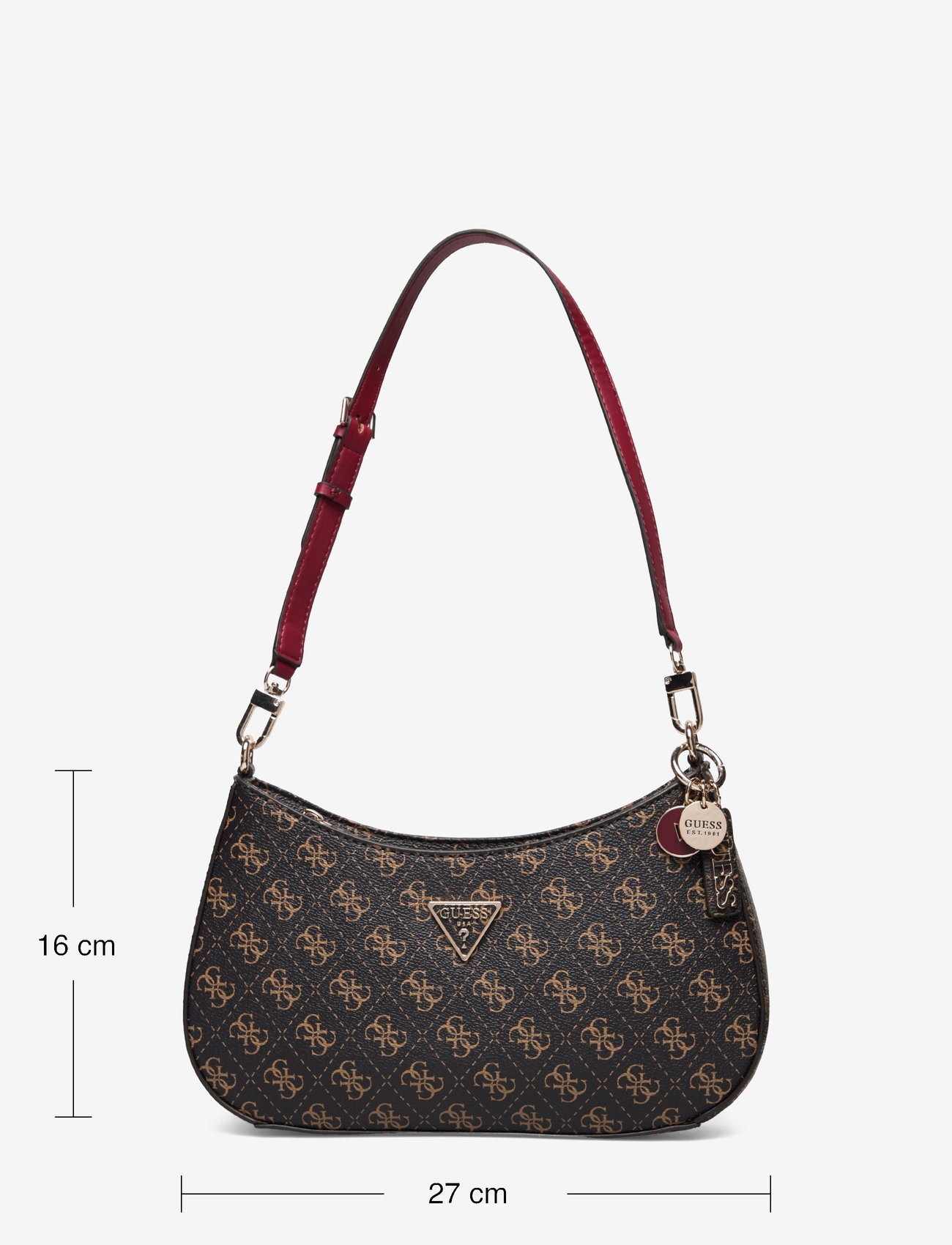 GUESS - NOELLE TOP ZIP SHOULDER BAG - brown - 5